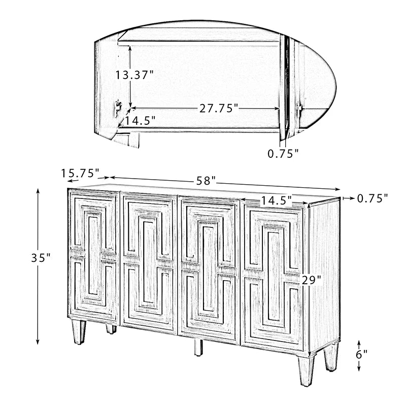 1787526017_C6ykfJj0 58 szeroki magazynowy Sideboard z lite drewno Legs