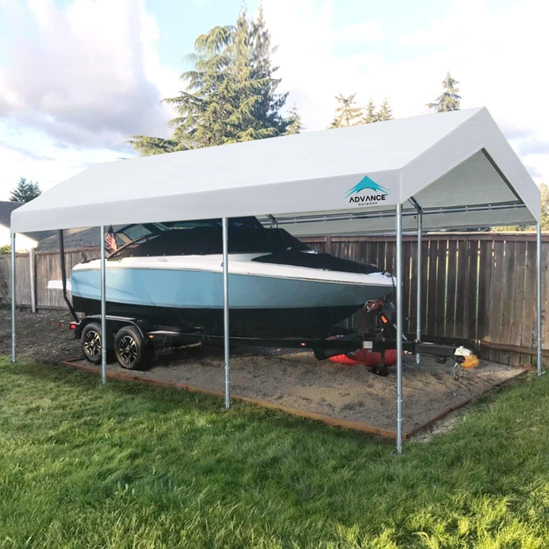 1787526770_0ATAecoq Zadaszenie, zewnętrzny 10 X 20 ft wzmocniony Carport Potable samochodowy, garazowy Party namiot Boat schronienie