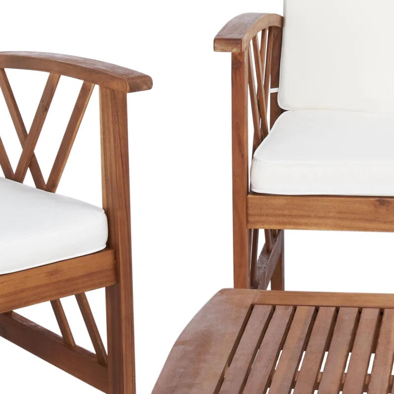 Aana Wicker 4-osobowy ogrodowy Lounge zestaw z Cushions