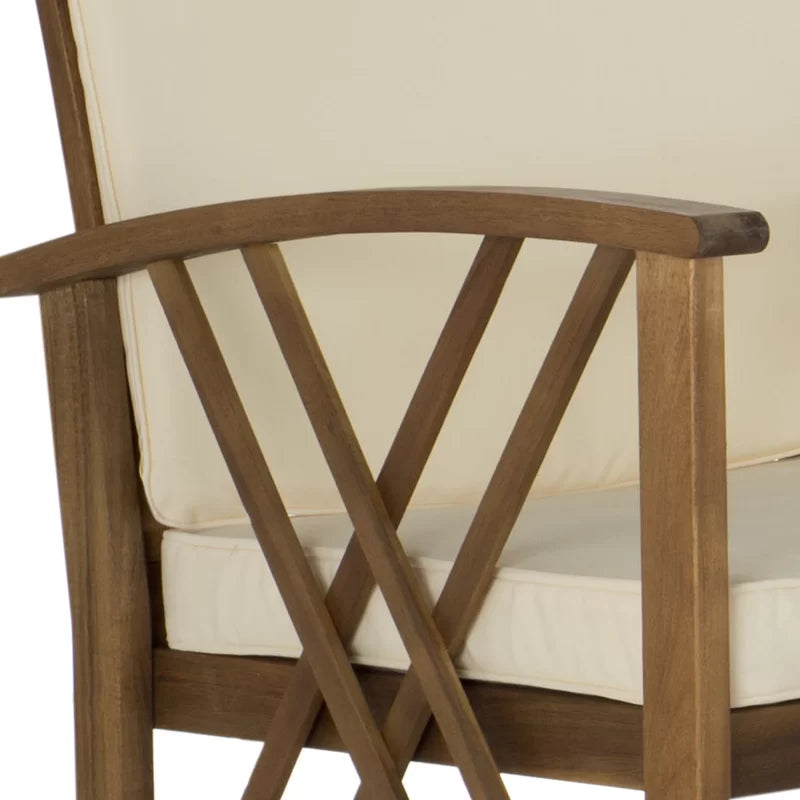Aana Wicker 4-osobowy ogrodowy Lounge zestaw z Cushions