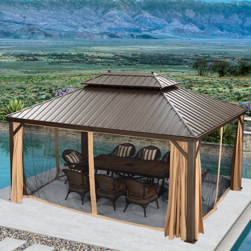 16 ft. W X 12 ft. D aluminium tarasowy altana