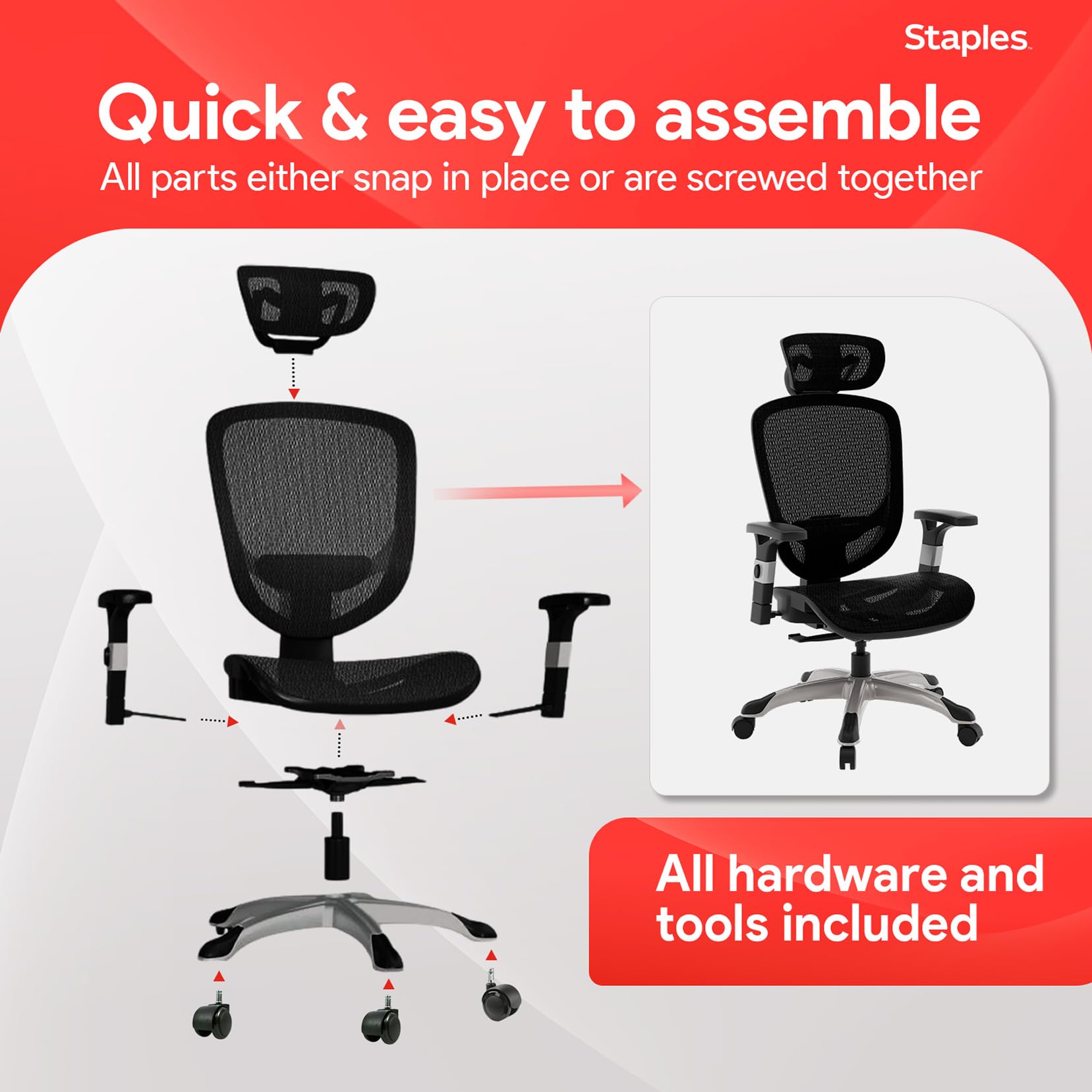 1787535309_qUntuUJ3 Hyken ergonomiczny siatka Task krzeslo z Lumbar Support