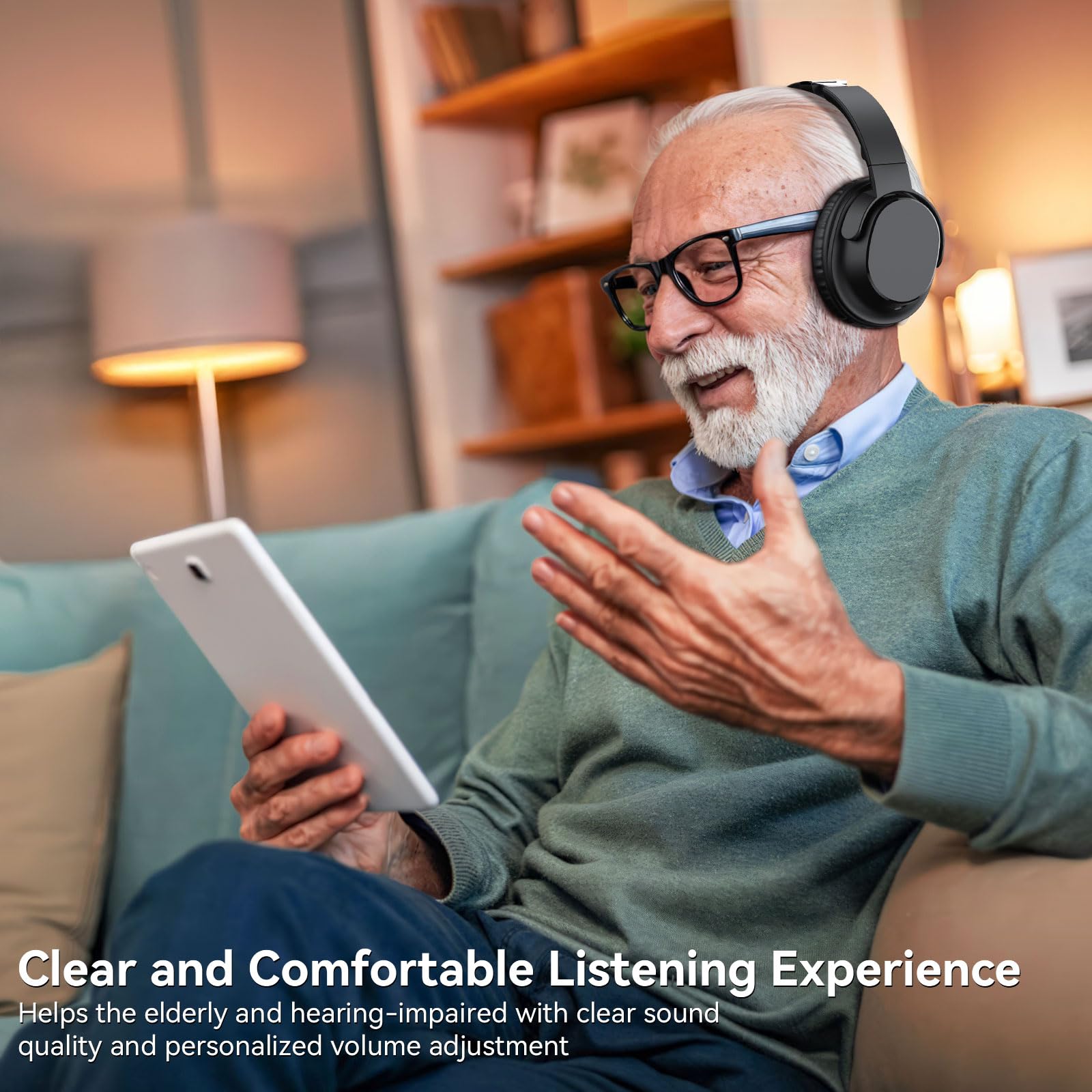 1787536047_oneKSosI Bezprzewodowy TV Headphones z Transmitter ładowanie podstawa