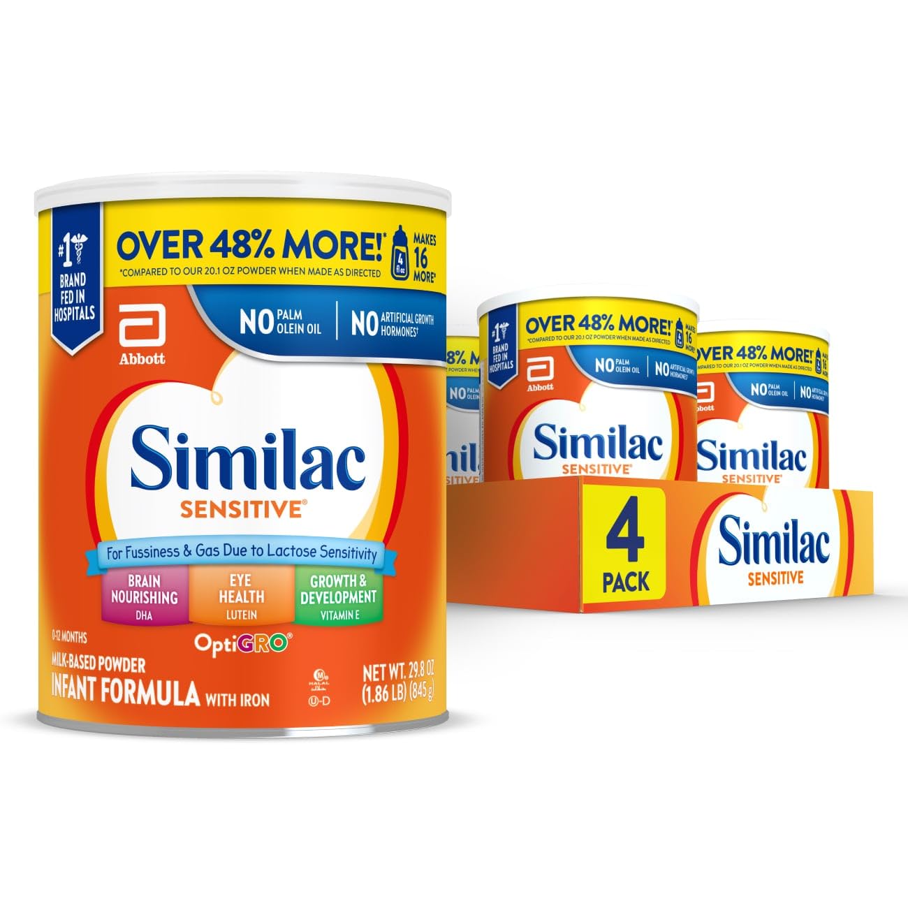 Sensitive Infant Formula do Fussiness i gazowy z 4 pakiet