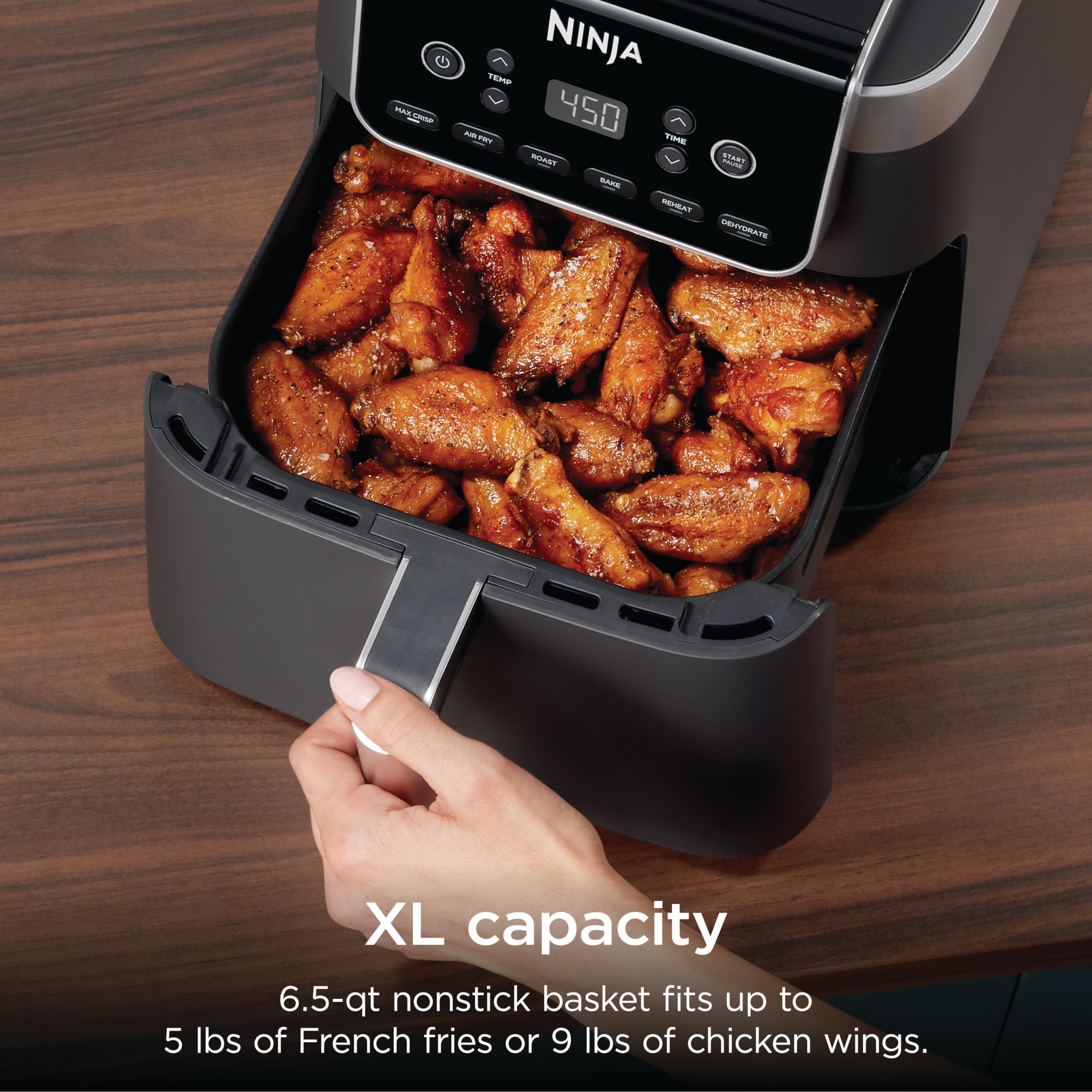 Frytkownica beztluszczowa, XL, 6.5 Qt, 6-in-1 Cooking i Dehydrate