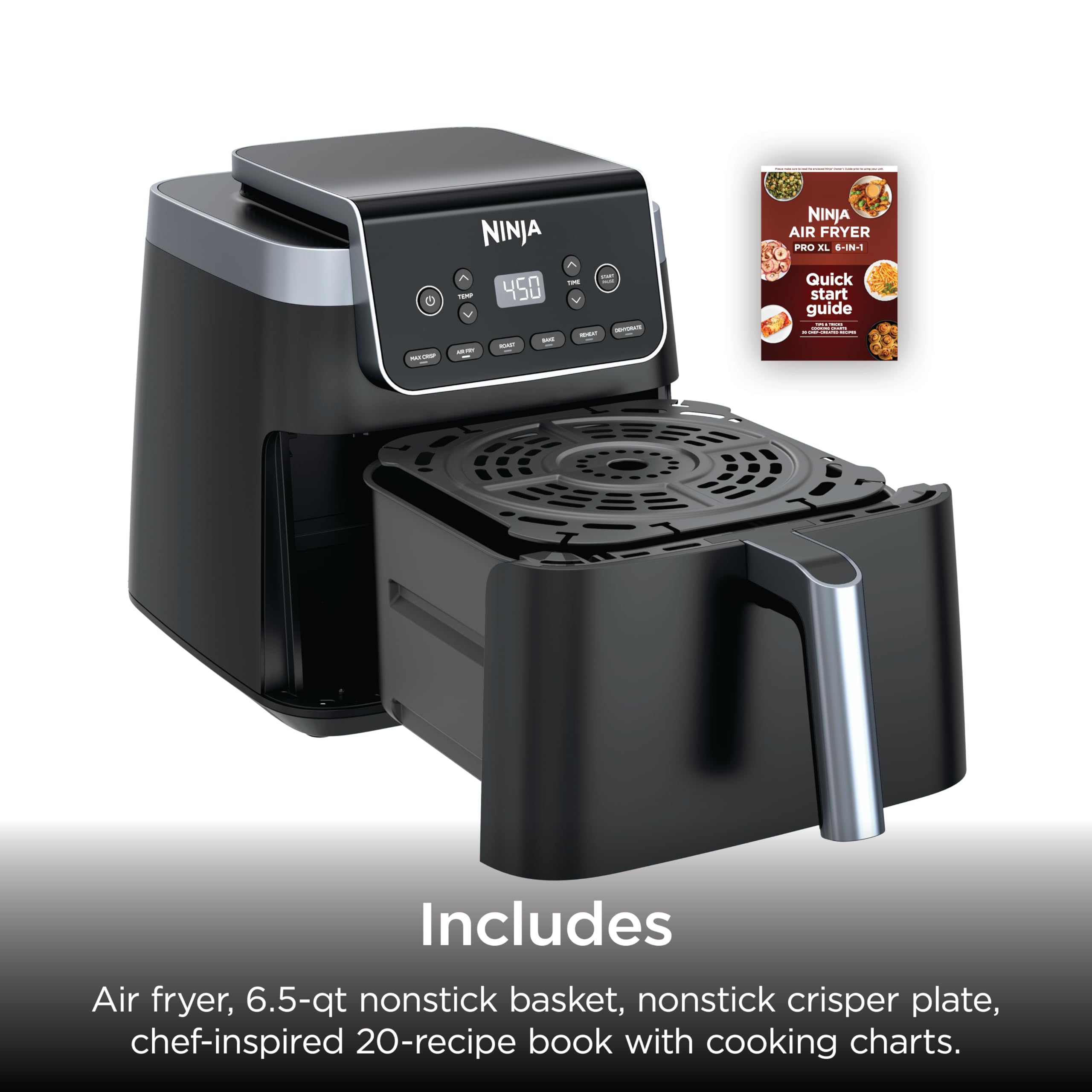 Frytkownica beztluszczowa, XL, 6.5 Qt, 6-in-1 Cooking i Dehydrate