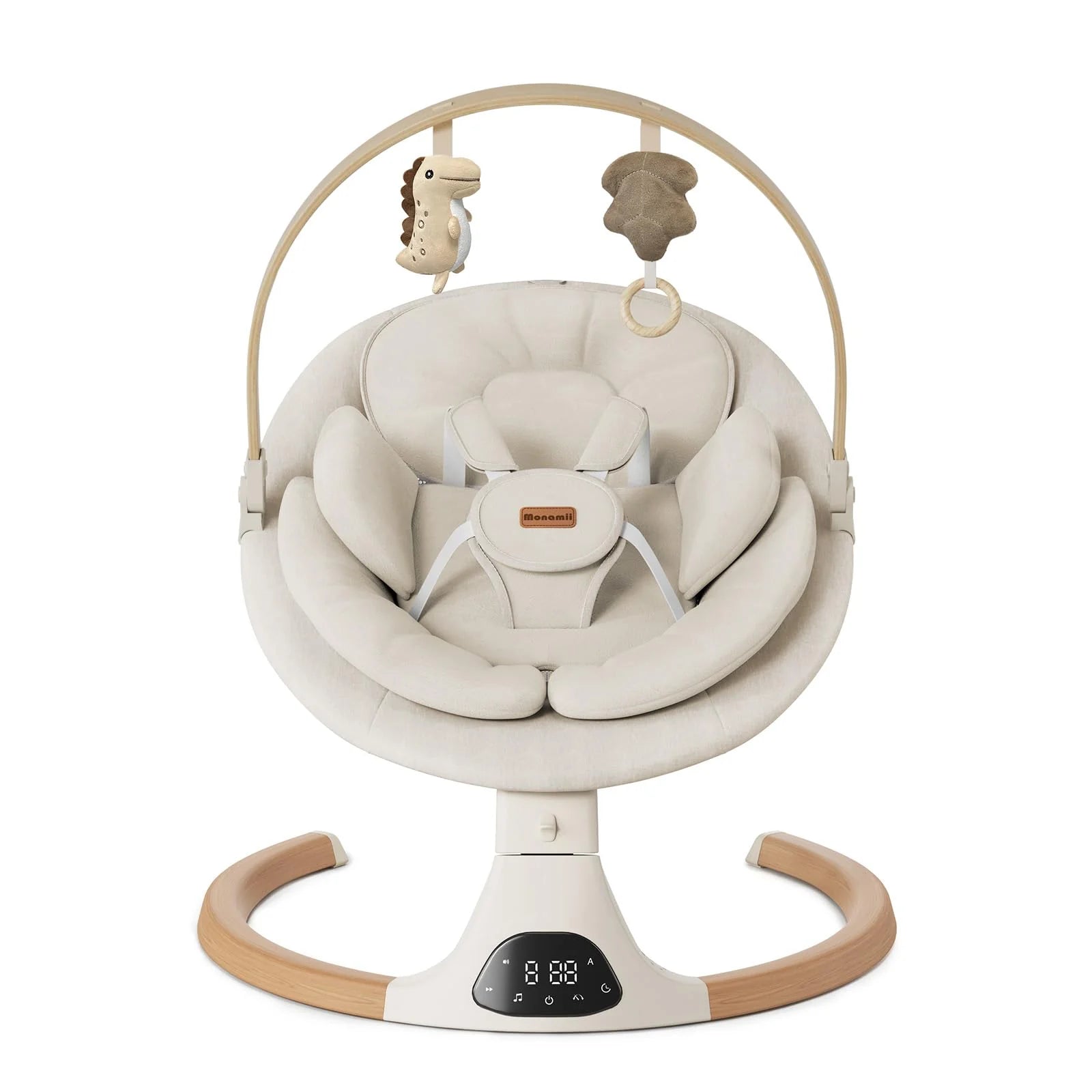 Dziecięcy huśtawka z 5 Speeds i 10 Lullabies z Beige