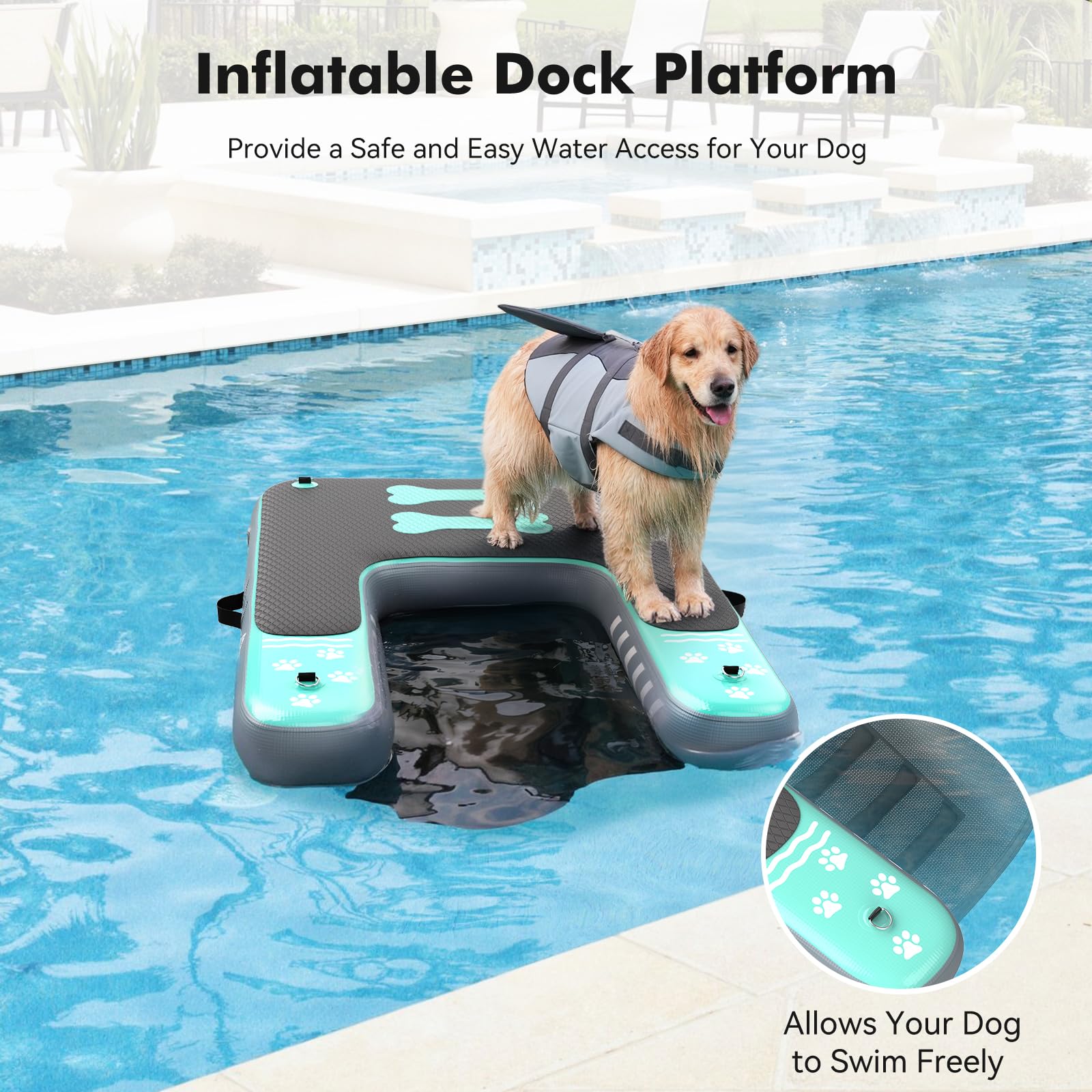 1787547032_k6kmyDWC Inflatable dla psa Boat Ramp, Safe wody Access Platform