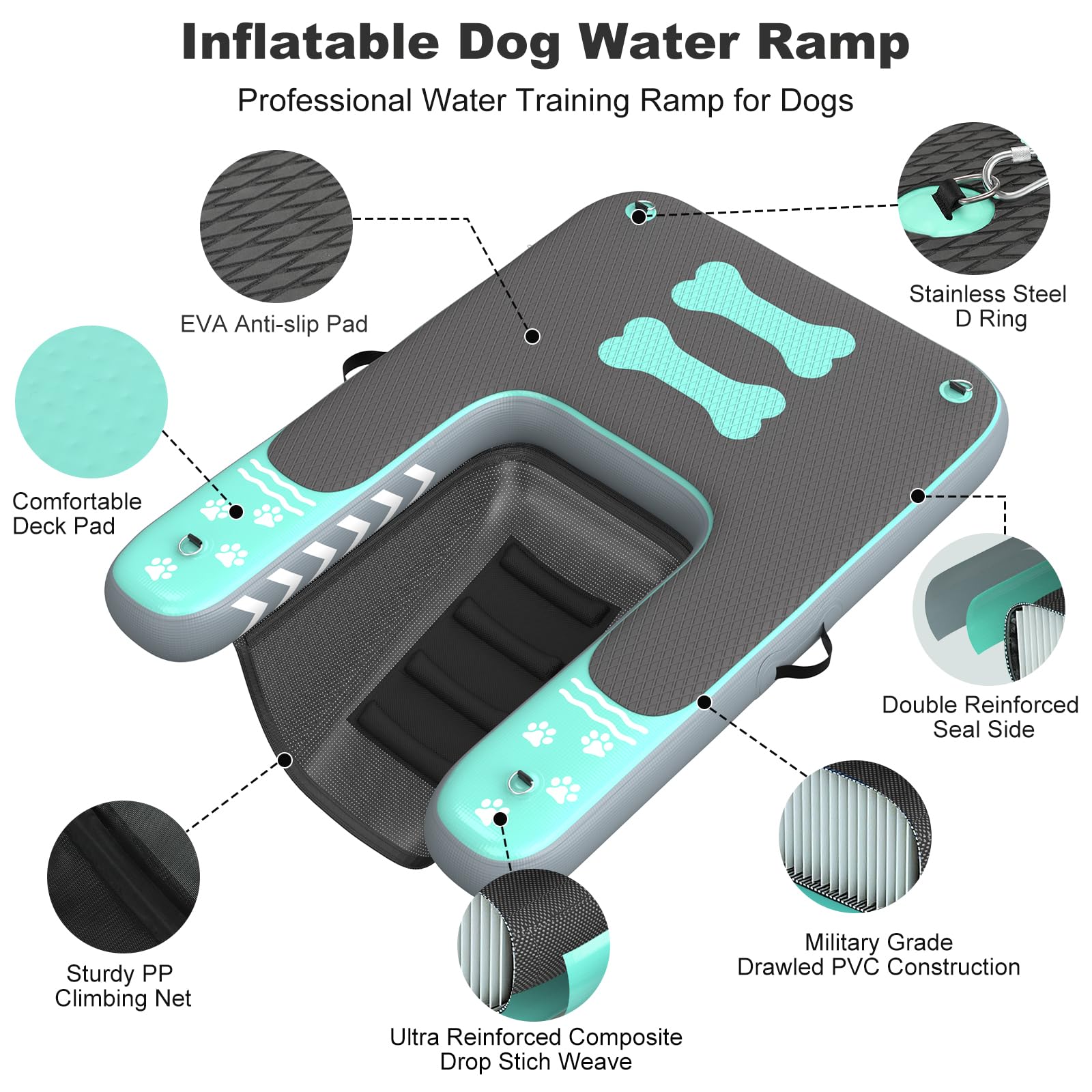 1787547040_tBjqp5lX Inflatable dla psa Boat Ramp, Safe wody Access Platform