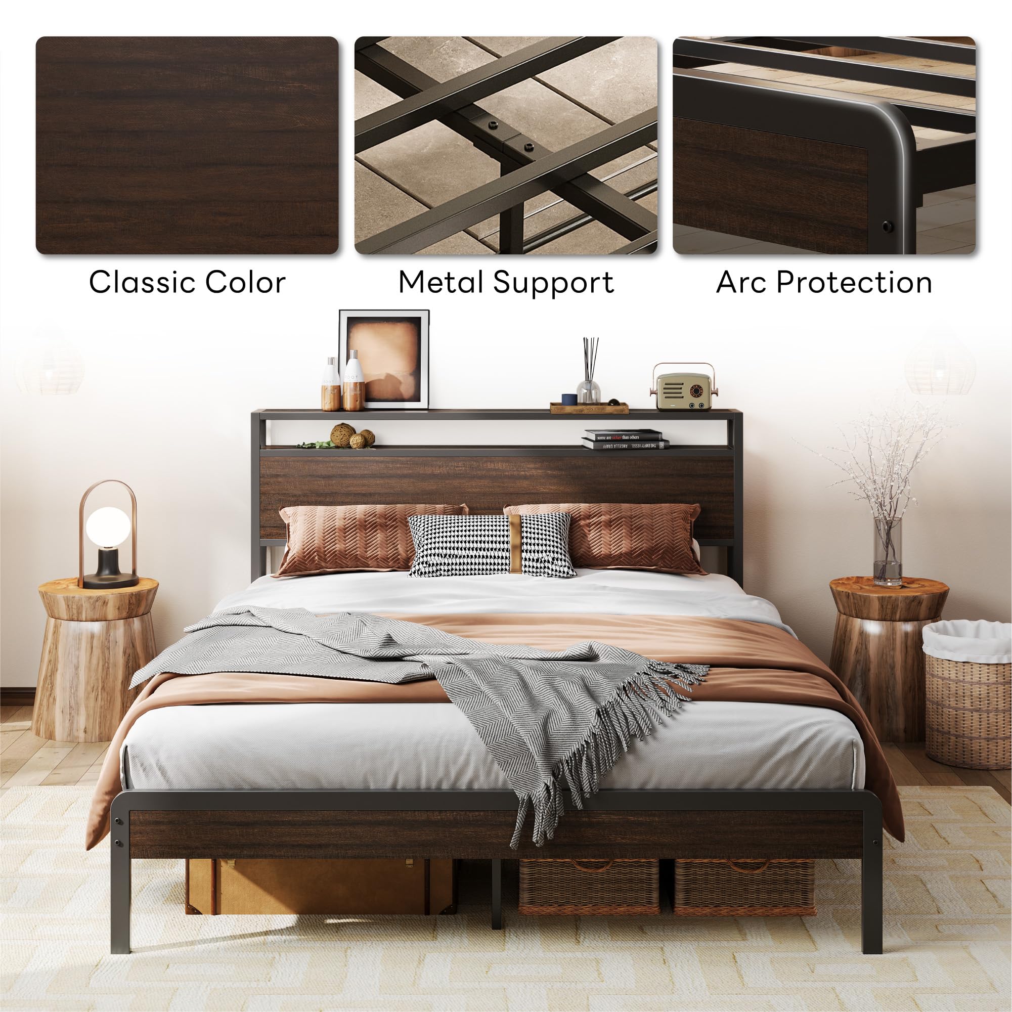 1787547113_6mycpCer Camas Queen z Headboard rama lozka, ciemny drewno