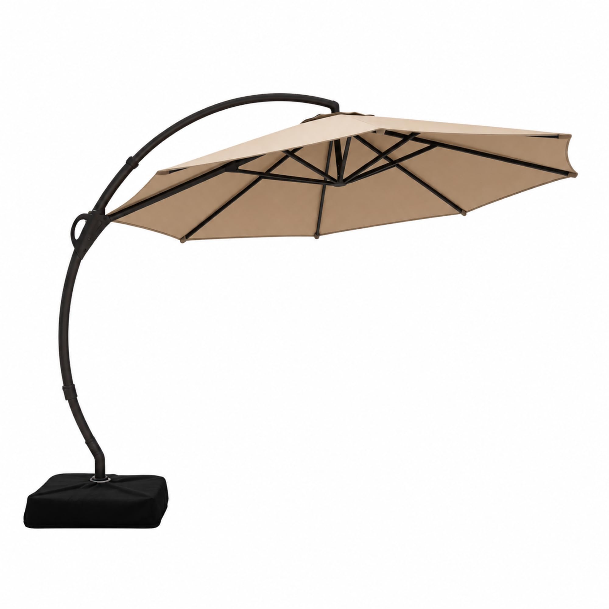Domowy 11 ft Curvy Cantilever tarasowy Umbrella z podstawa