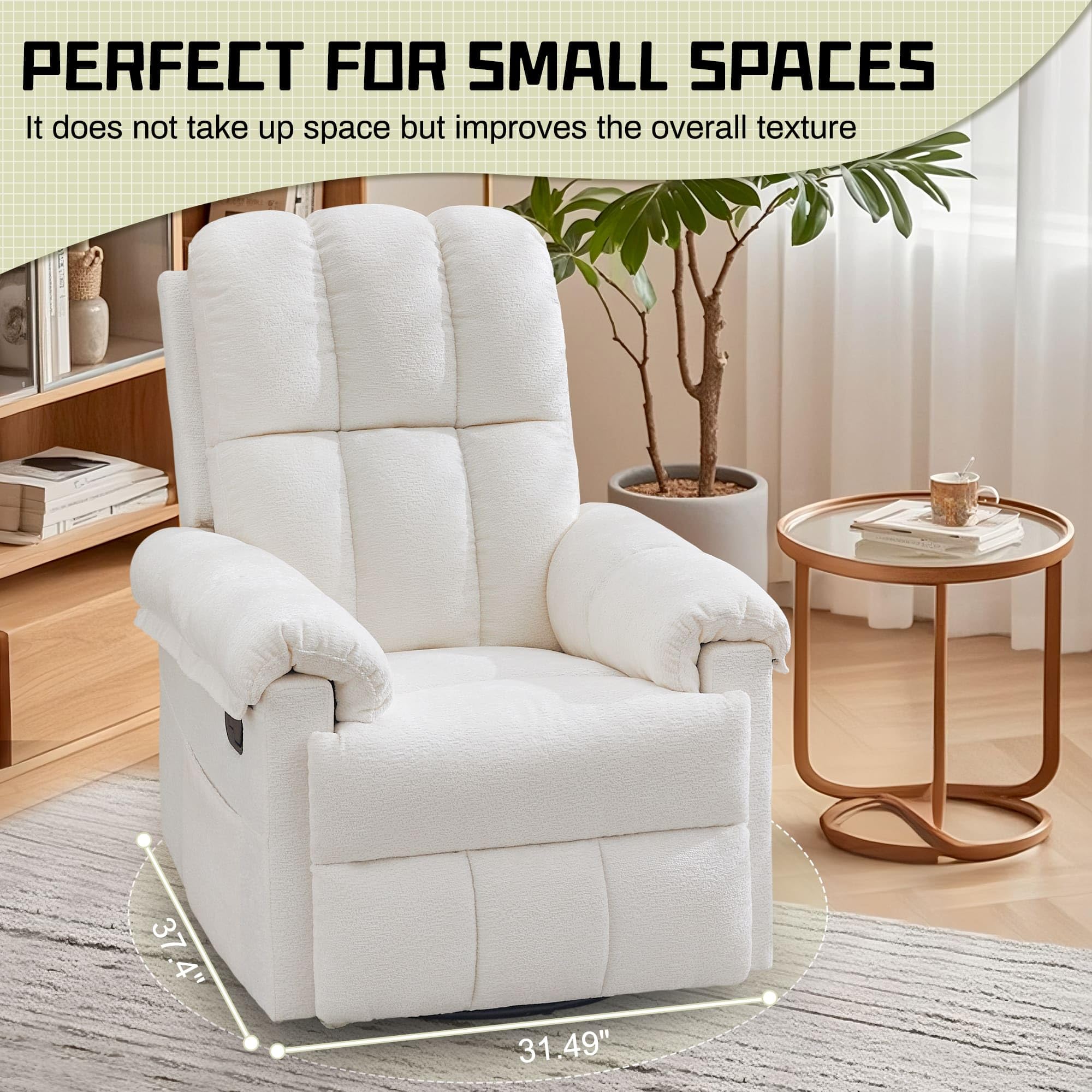 1787548620_czVZnL4C Fotel rozkładany z obrotowy Rocker do mały Spaces