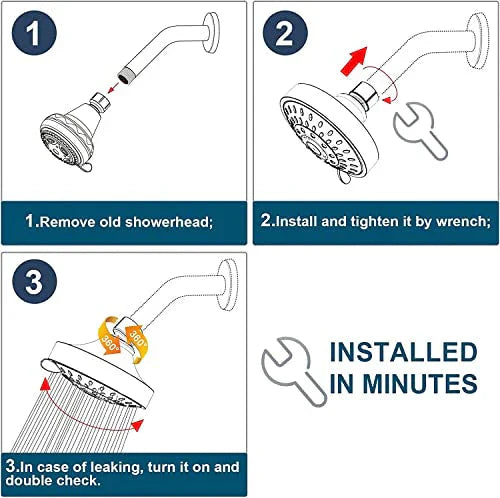 1787569451_u78xIsxQ Shower, Nbc News Recommended 5 Modes wysoki ciśnienie, Head 4.1 cali