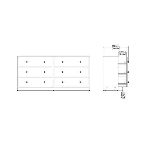 1787569754_JOi1pHdB Domowy Square 3 elementowy Bedroom zestaw z 6-szuflada podwójny Dresser