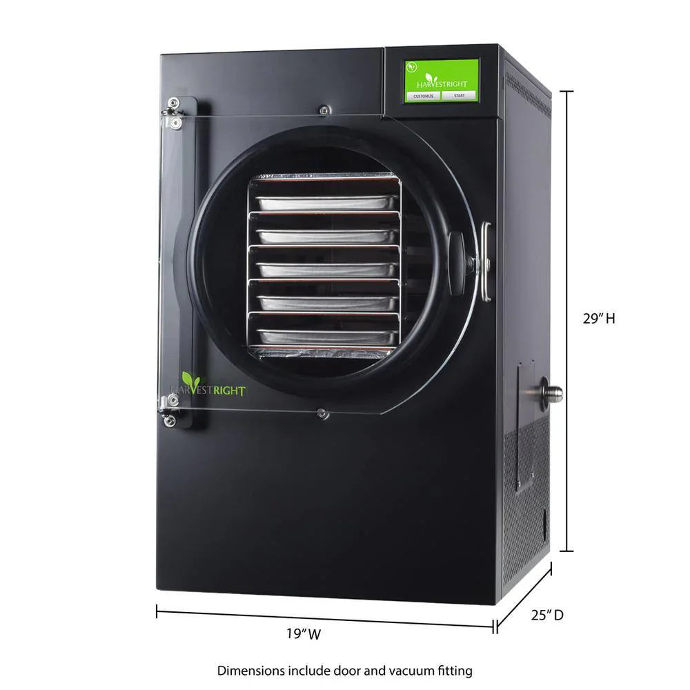 1787570476_sFg4wbwu 5-Tray Medium czarny aluminium Freeze suszarka z Mylar startowy zestaw Hrfd-sbl
