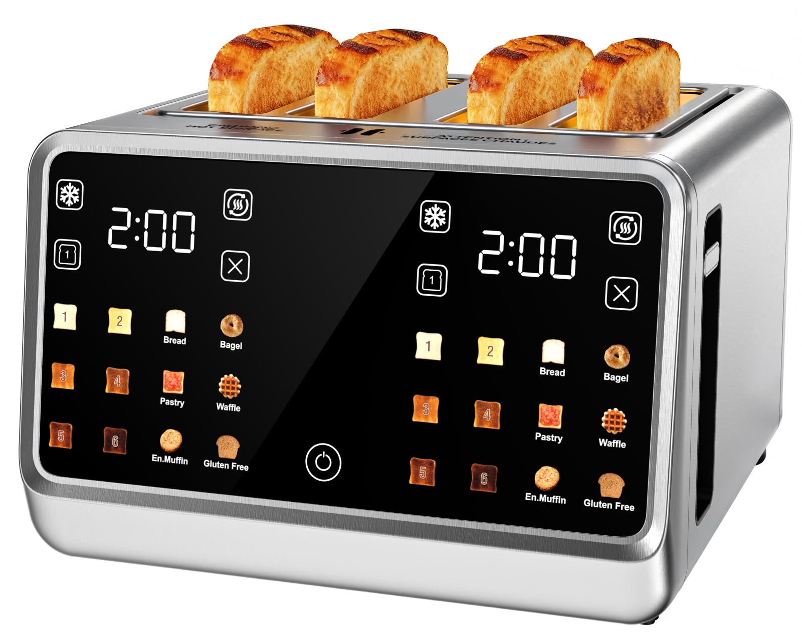 1787573356_zRMiXEDO Smart Toaster 4 Slice z podwójny Touchscreen, 1800W
