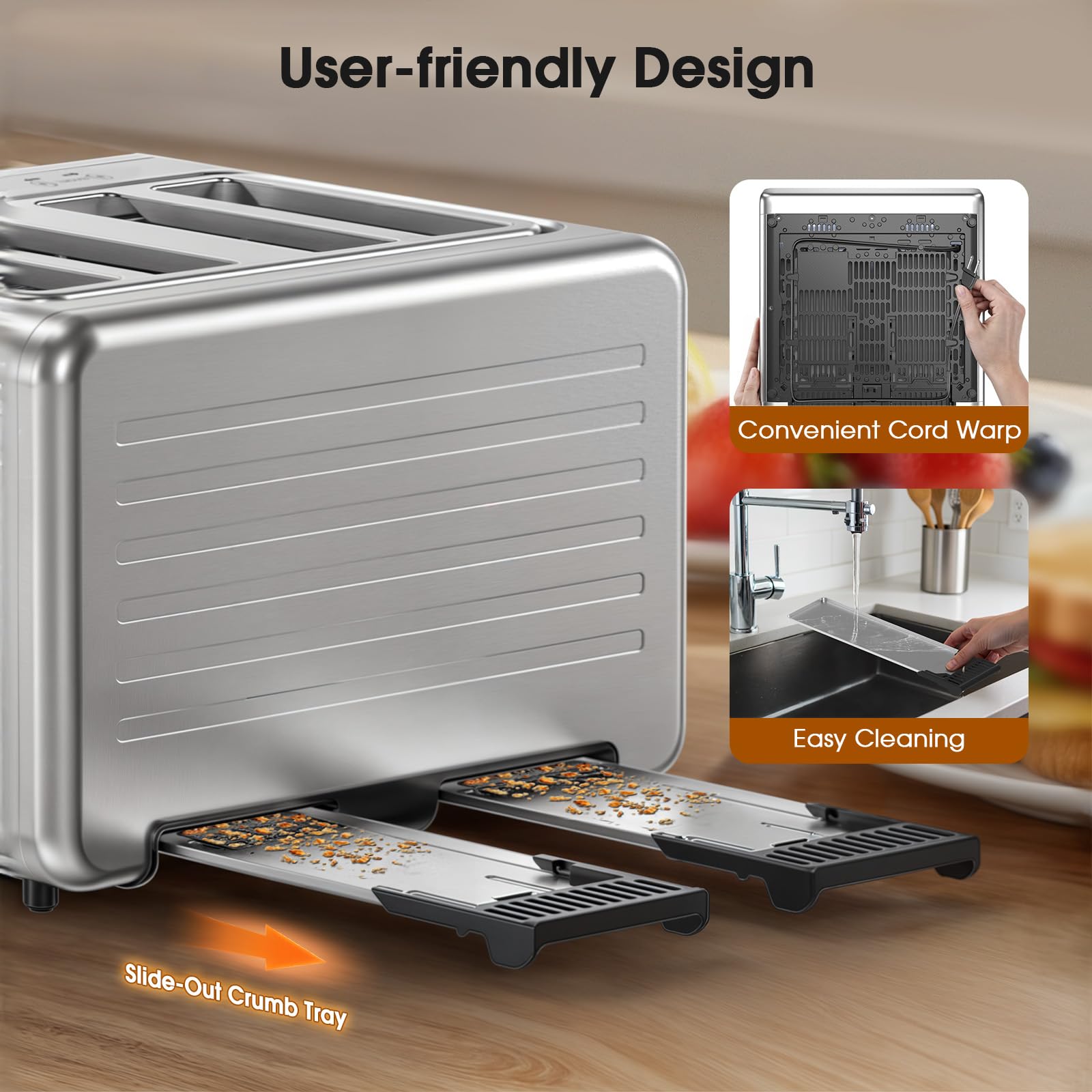 1787573383_5QOsFeL3 Smart Toaster 4 Slice z podwójny Touchscreen, 1800W