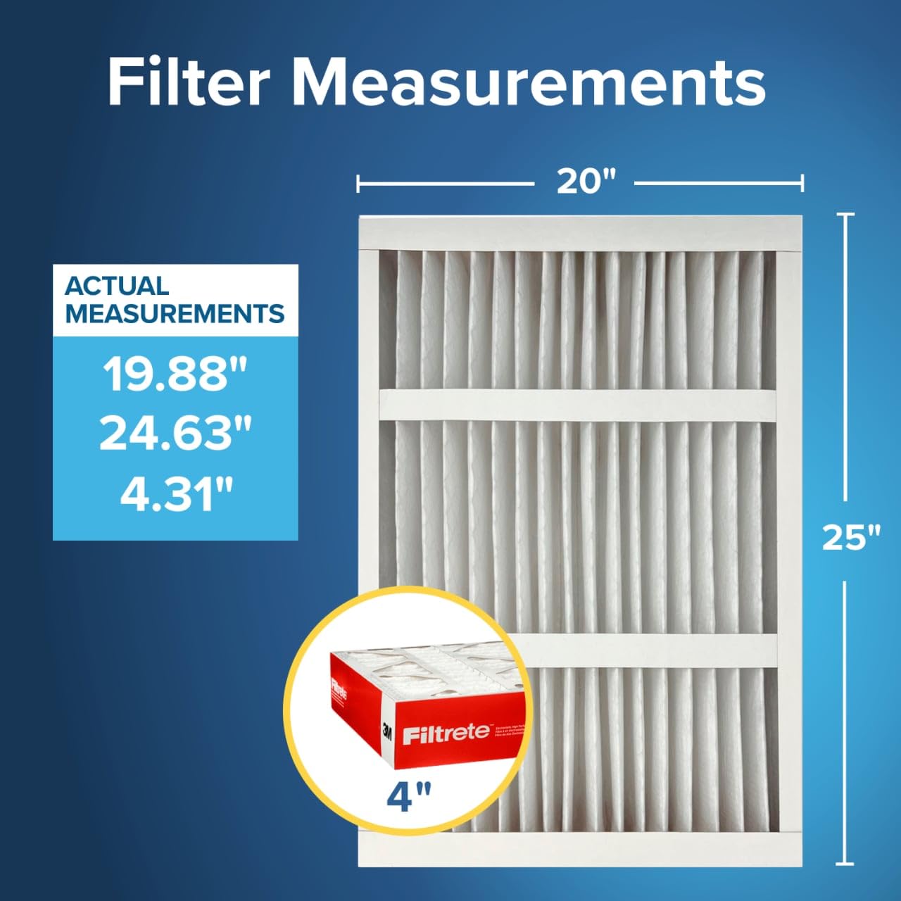 1787573870_haKFbAOS Powietrza filtr, 20 X 25 X 4 MERV 11, 4-pakiet, do HVAC