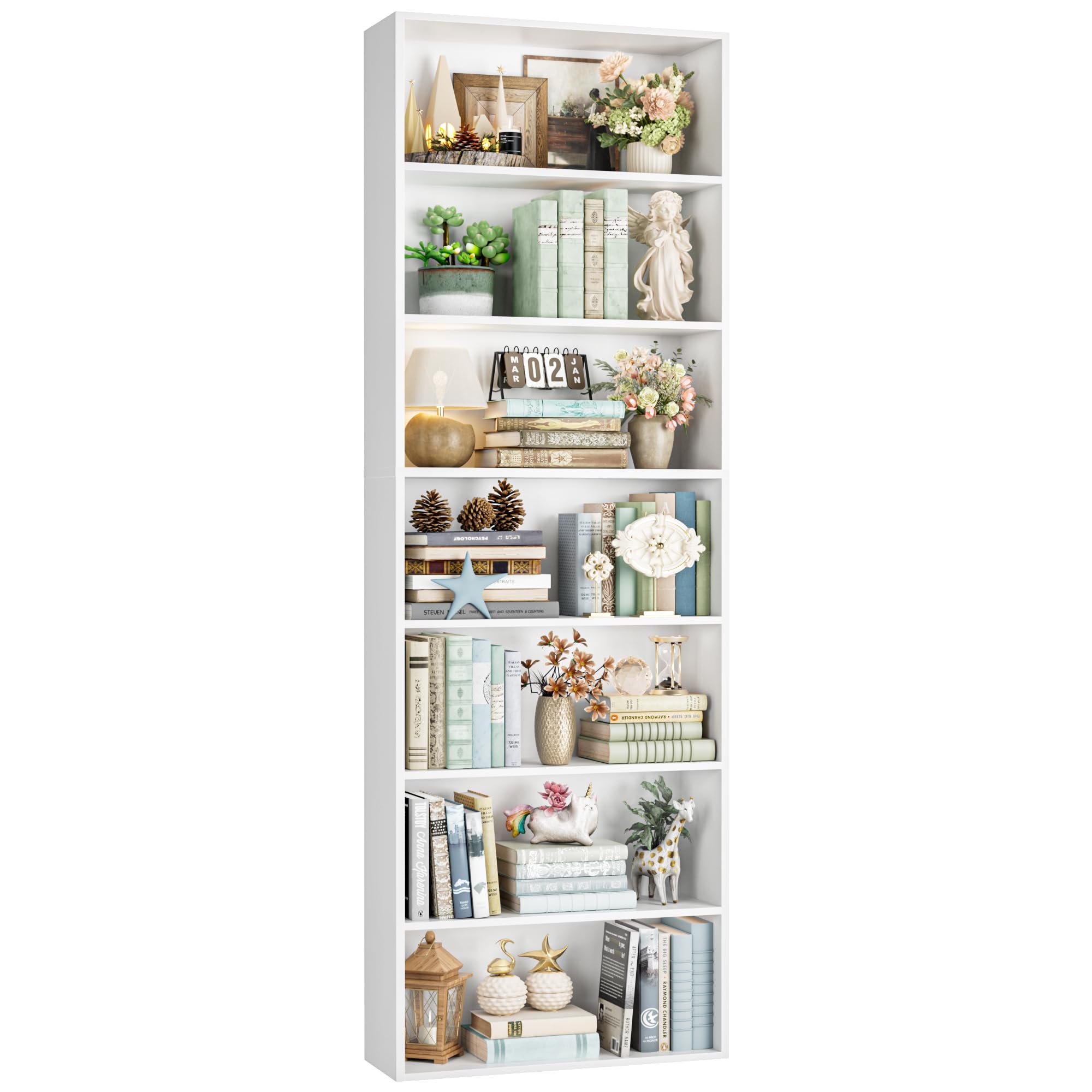 1787574186_oz203Ke9 82 wysoki Bookshelf z 7-poziom Open półki wyświetlacz