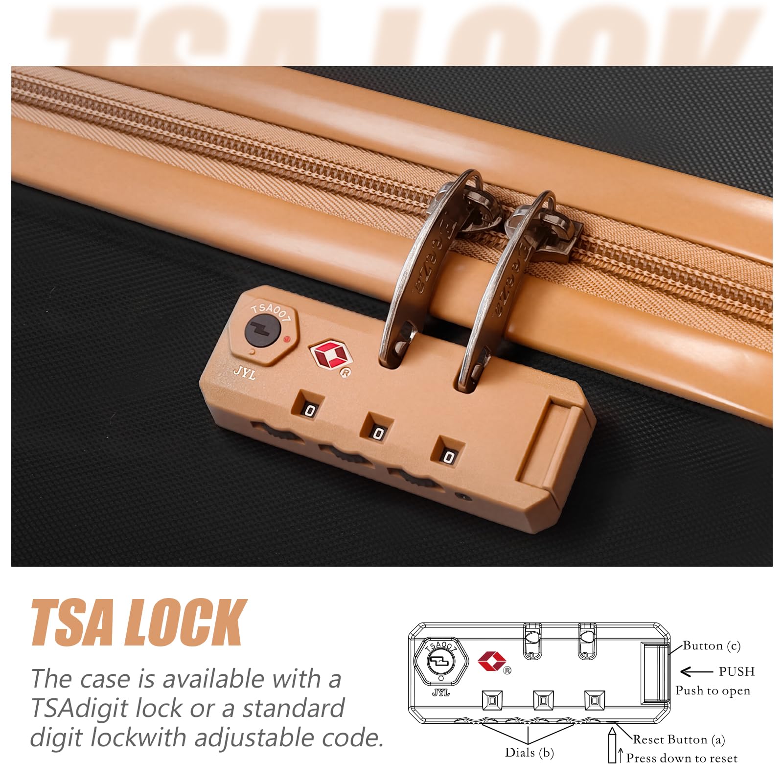 Sets 5 elementowy bagaz z koła i TSA Lock