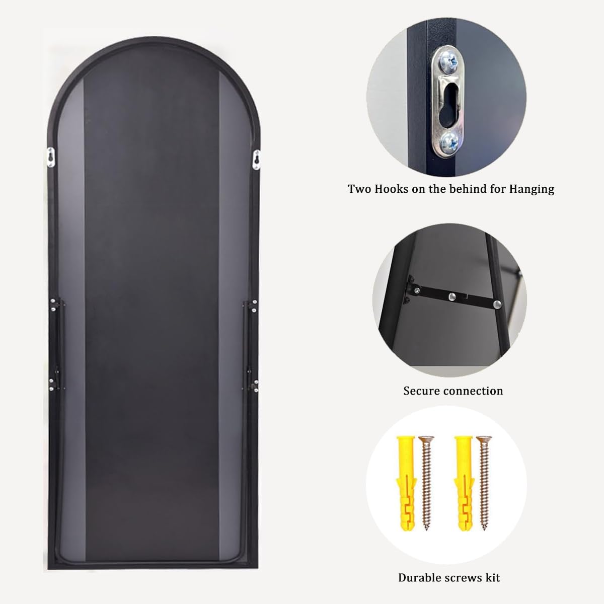 Arched pelny Length Mirror z 76 X 34 podłoga Mirror