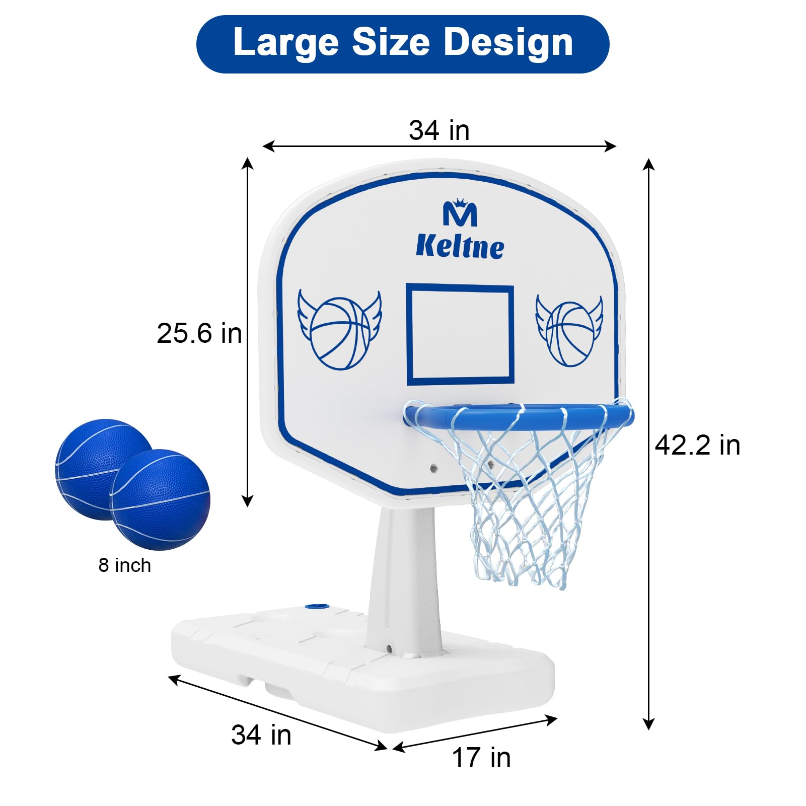 Basen Basketball Hoop, Oversized wody Basketball gra