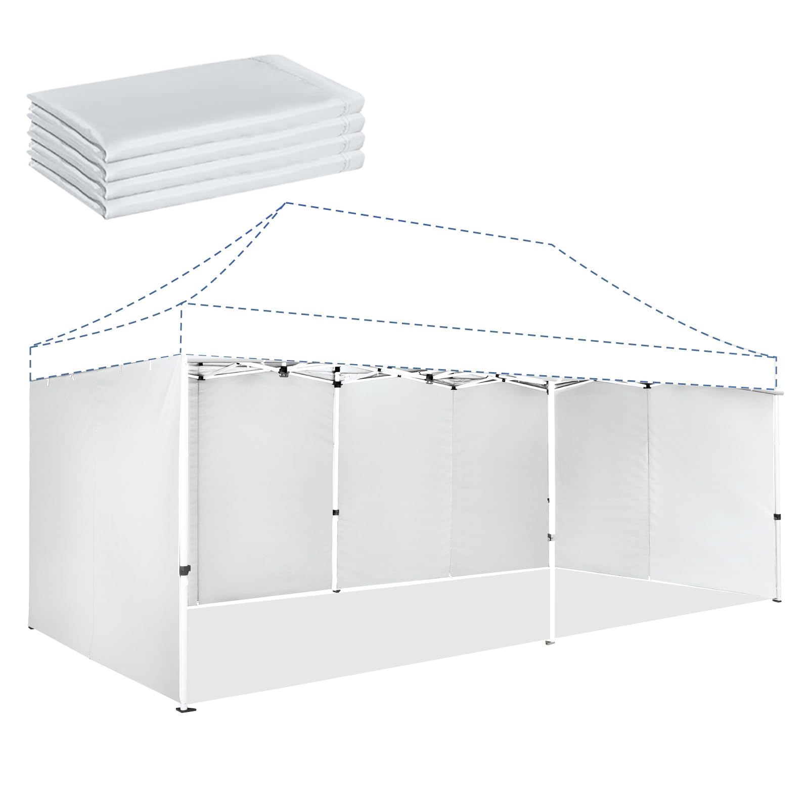 1787577461_hdE2agbC Zadaszenie, 10 X 20, Sidewalls, zamienny zestaw (4 pakiet)