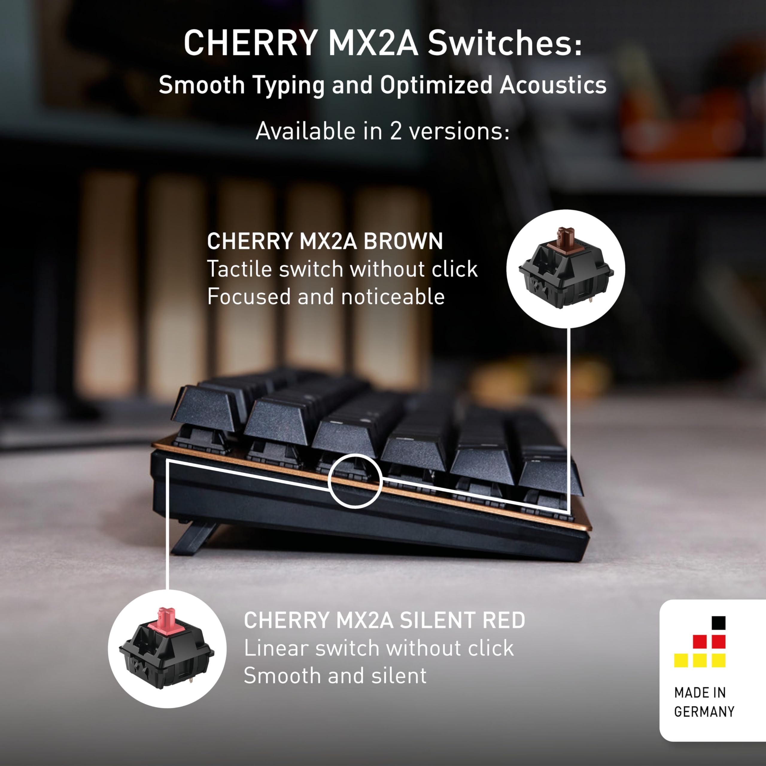 Kc 200 Mx Wired Mechanical Keyboard, nowoczesny aluminium