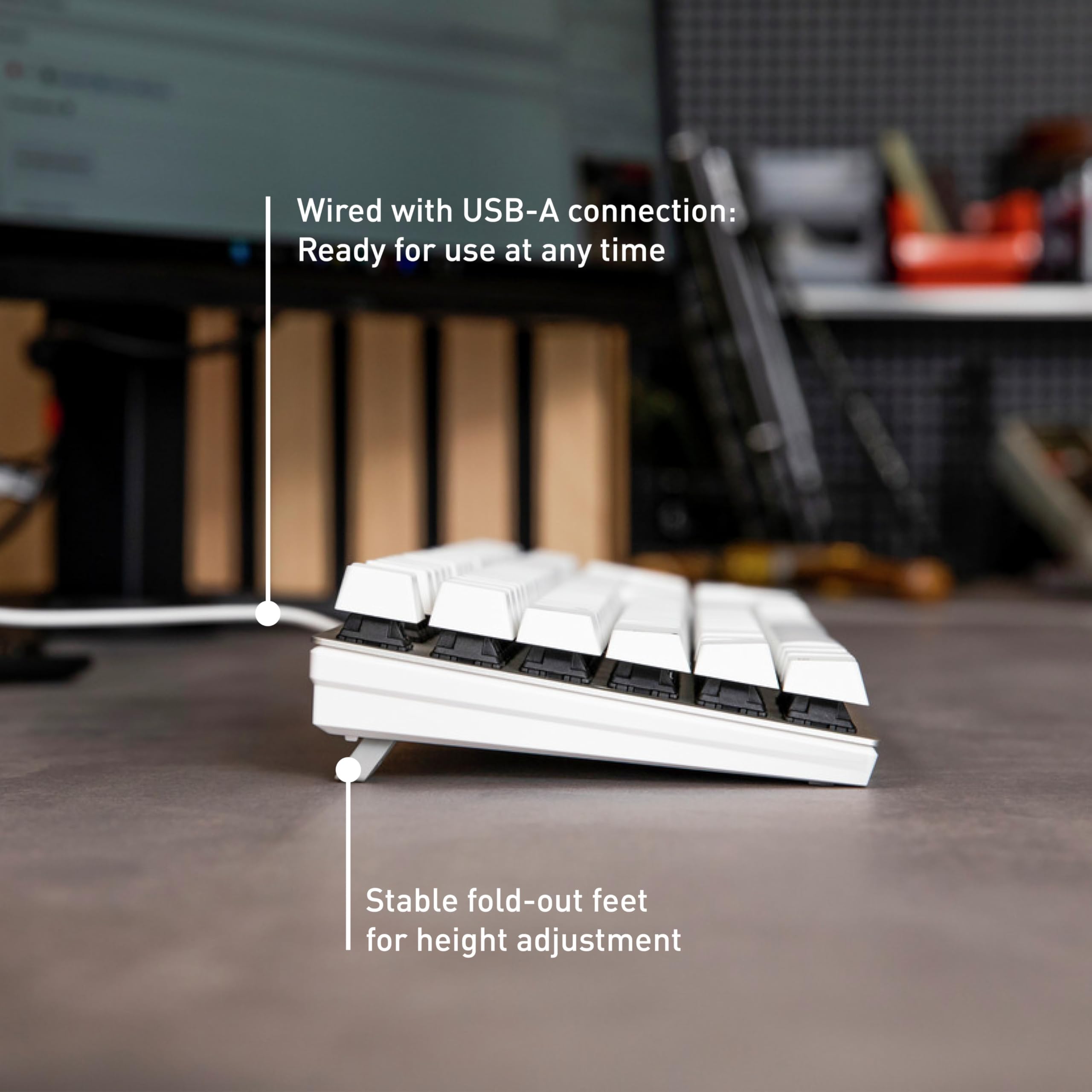 Kc 200 Mx Wired Mechanical Keyboard, nowoczesny aluminium