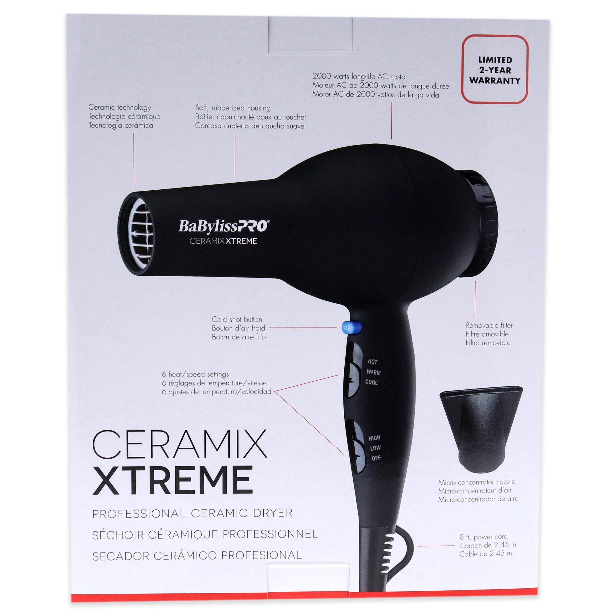 Ceramix Xtreme włosów suszarka, Powerful i lekki