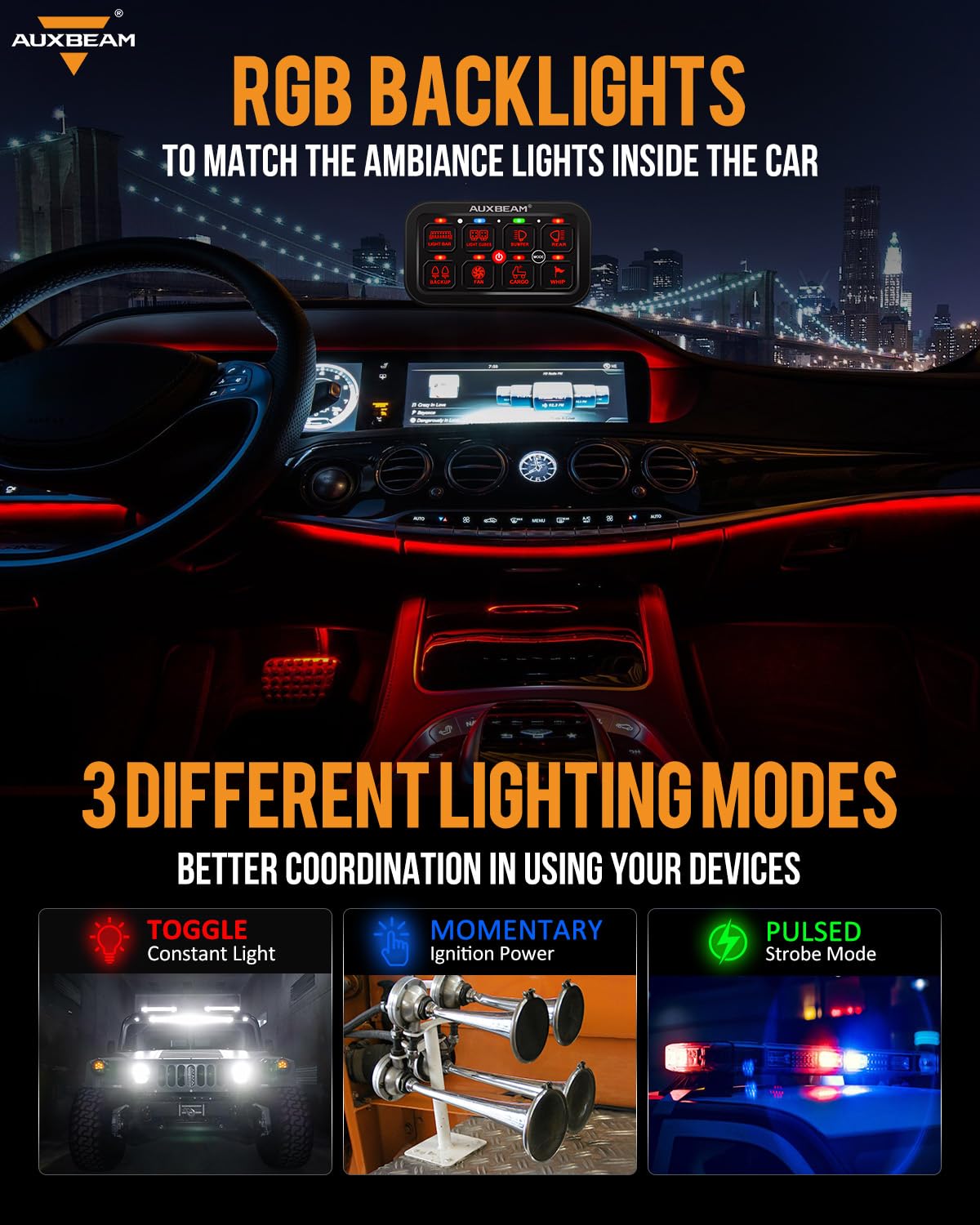 1787581980_bnrrurVO Switch, 8 Gang, Panel, RGB Dimmable wodoodporny Switch