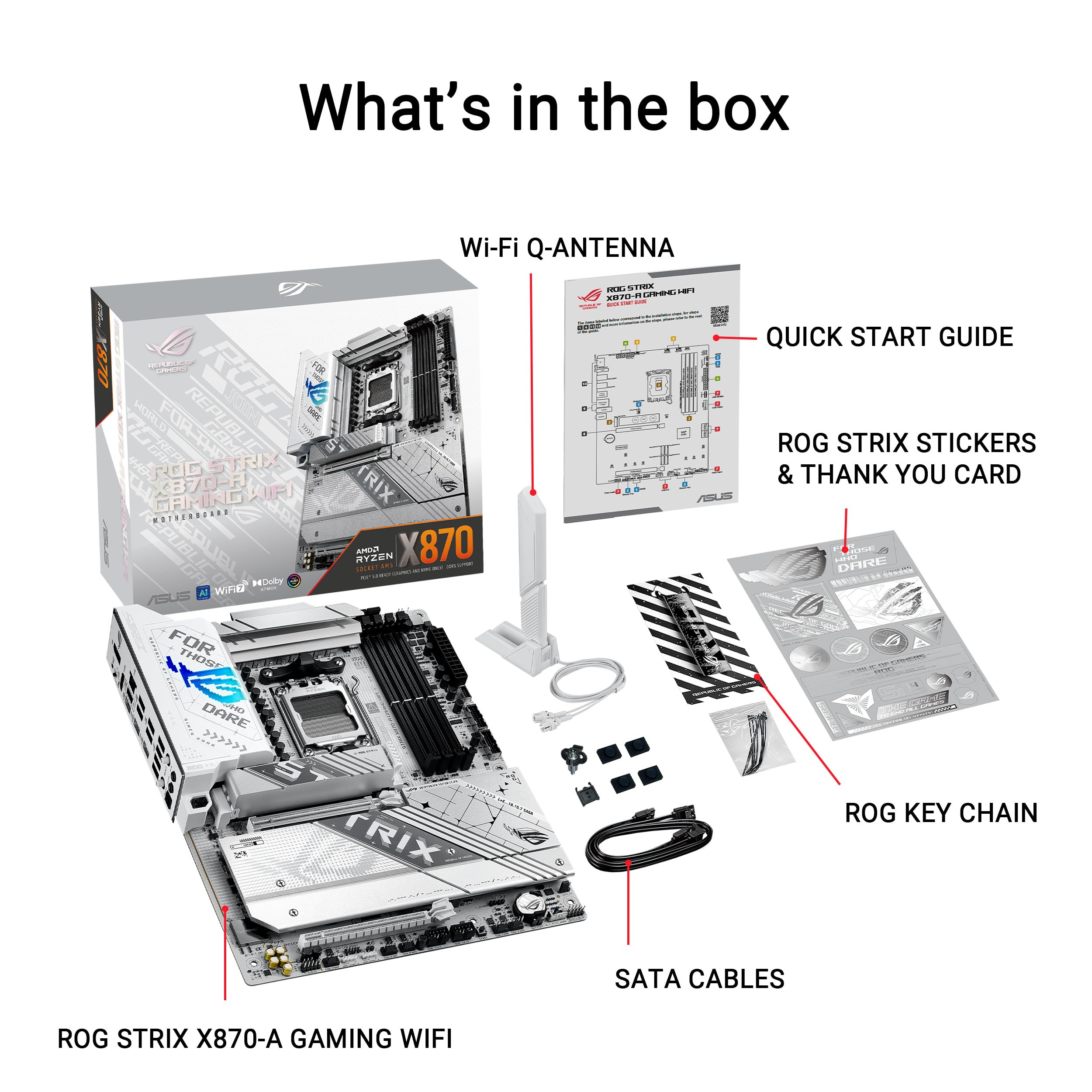 Motherboard, Rog Strix X870-A gamingowy, ATX Wi-Fi 7