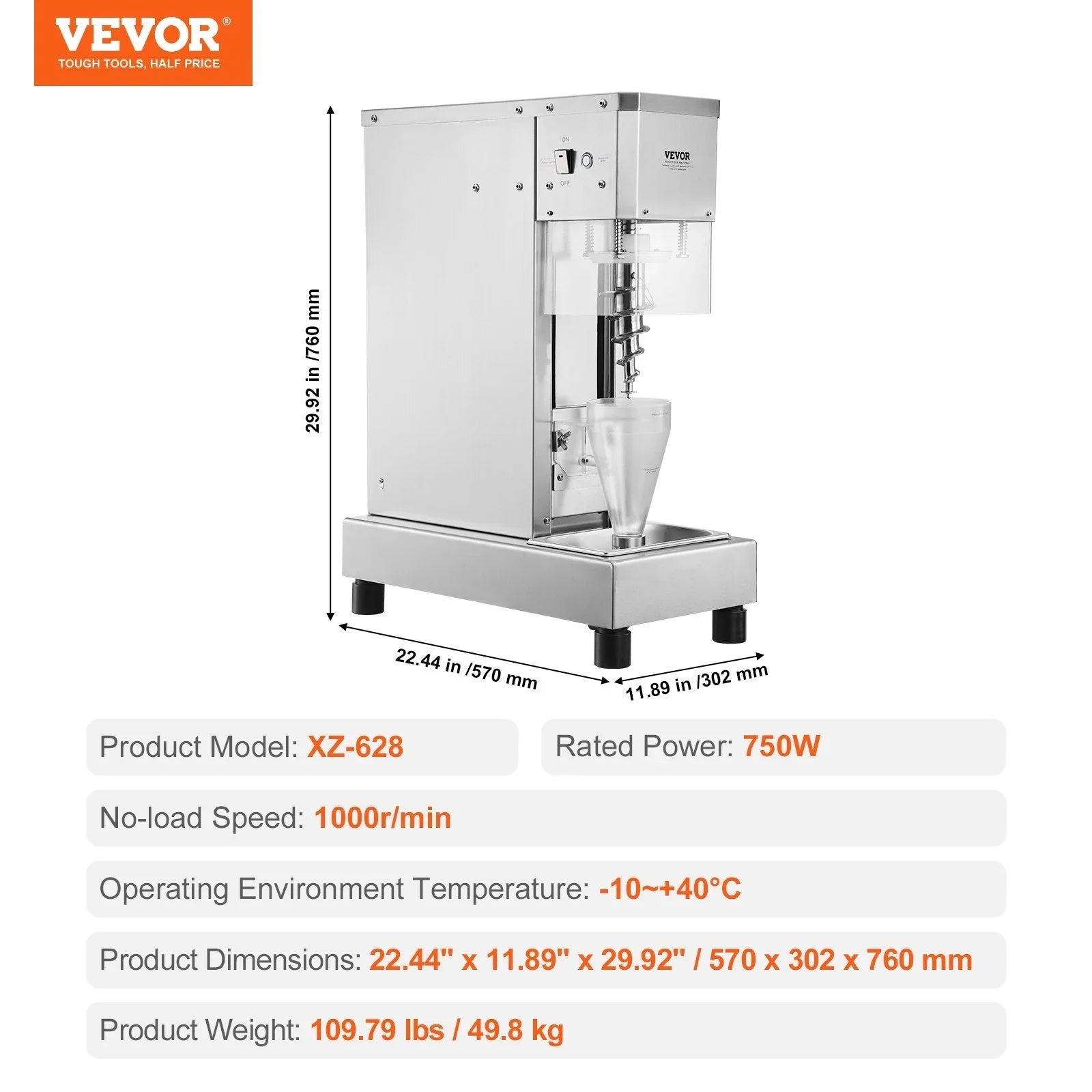 1787589232_VKacDTRu Lodu kremowy Blender 750W wysoki prędkość Mixer 1740 RPM 304 stal nierdzewna nowy