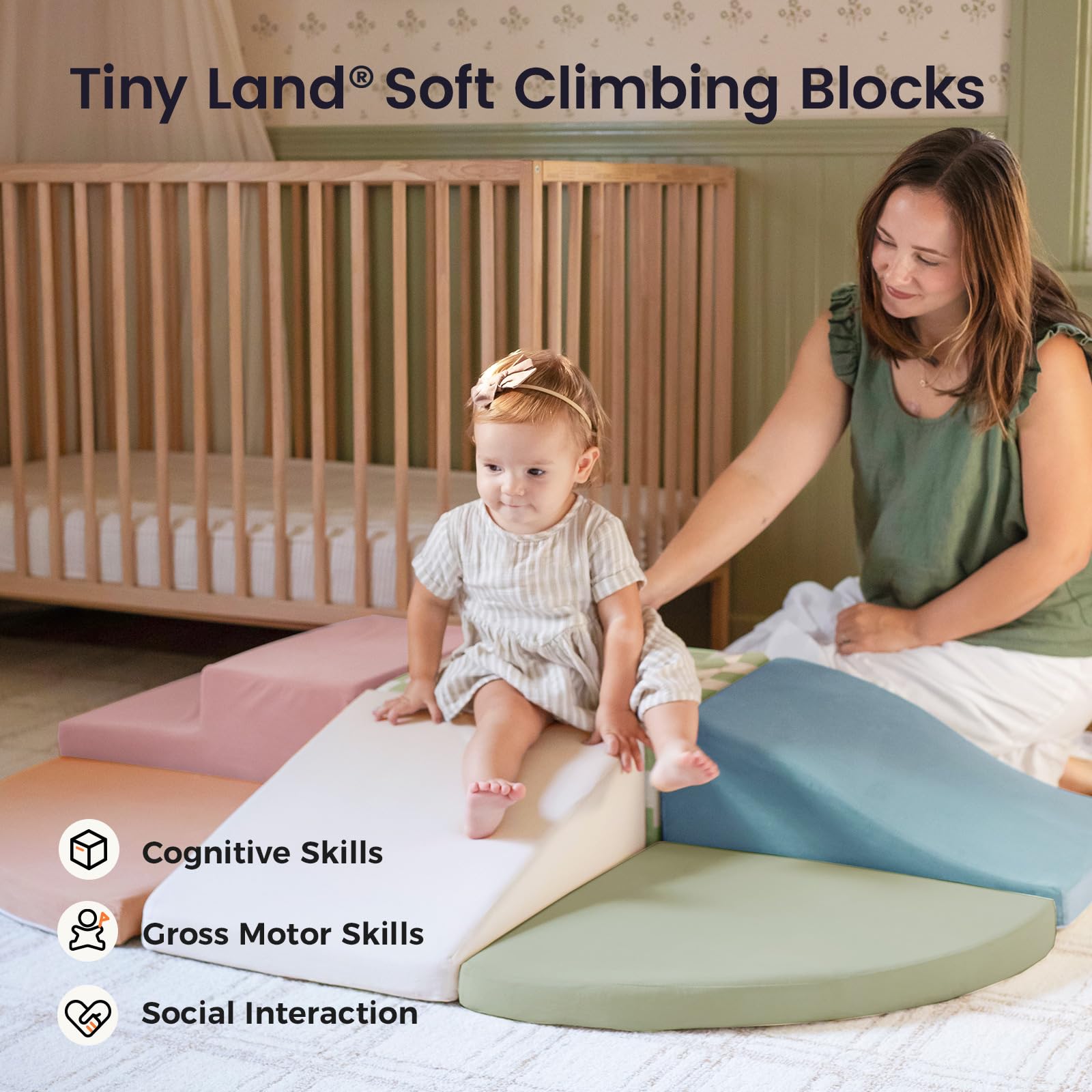 Miękki Foam Climbing Blocks do Toddlers zestaw, 6-elementowy