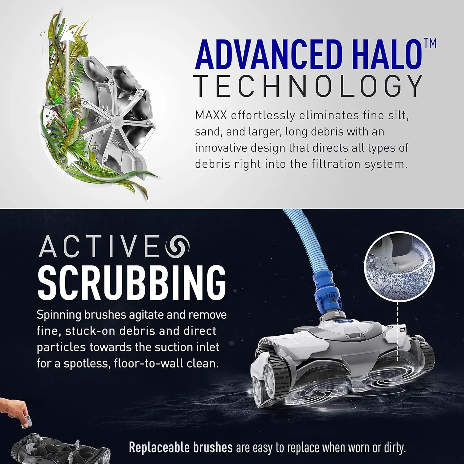1787595436_eS8OEH0h Pool Cleaner - Premium Suction-side Automatic, Designed for All In-ground Pool Surfaces - Smart Navigation, Energy Efficient, Halo Technology for Easy Debris