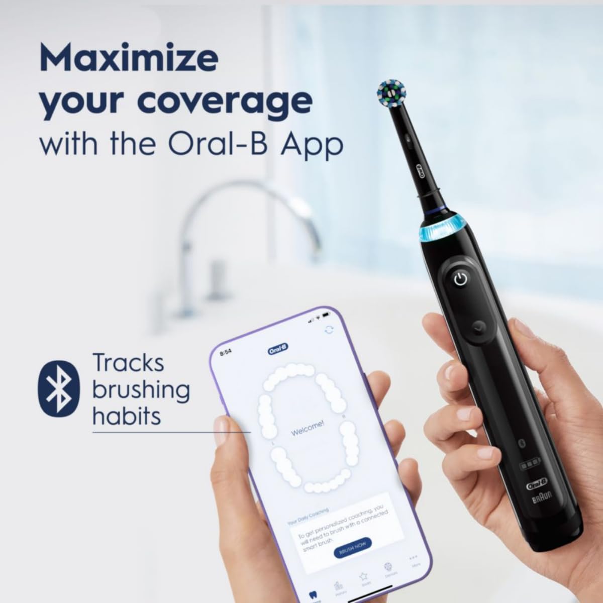 Pro 5000 z Bluetooth elektryczny Toothbrush, czarny