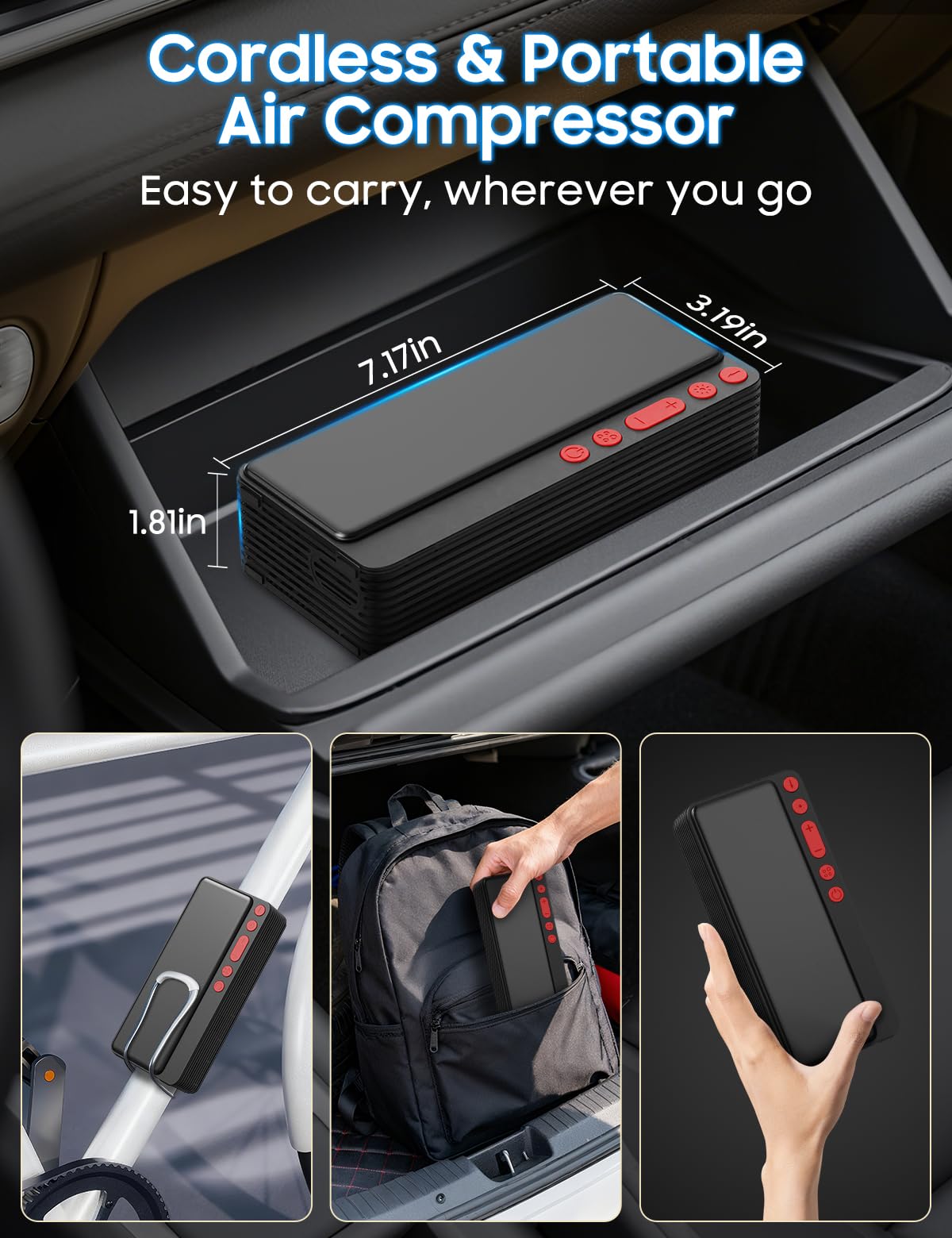 Powietrza kompresor, przenośny, opona Inflator z smart App