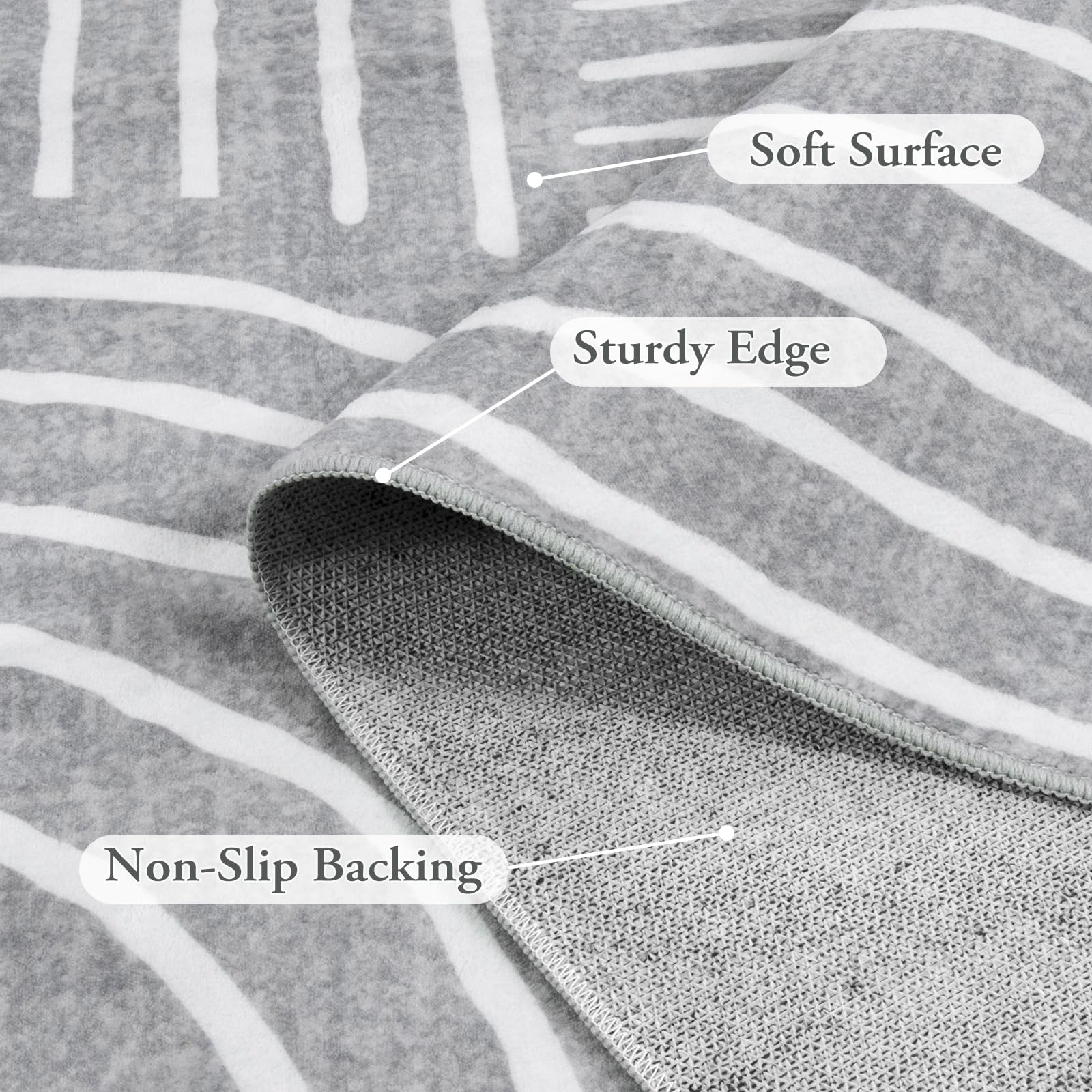 1787602228_HpB7HyHo Dywan, Abstract, 6 X 9, miękki Washable Non-slip szary