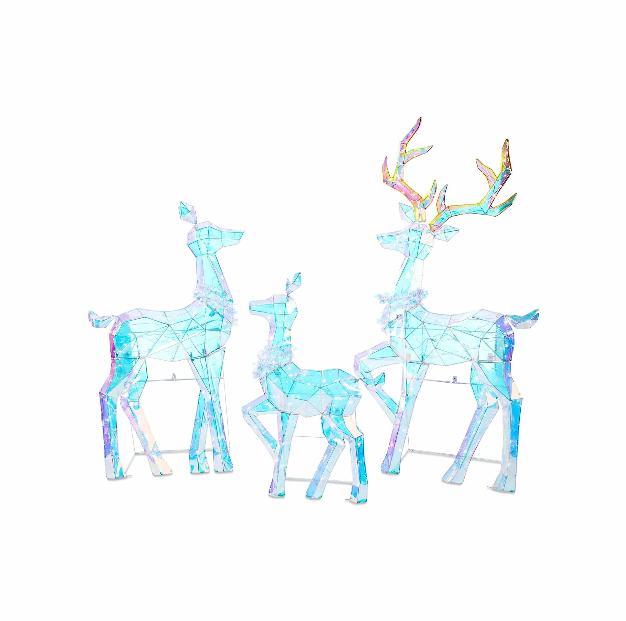 1787605034_1oYir5Pk Set - Holiday Time 3-Piece LED Prismatic Polygon Deer Family - Buck, Doe and Fawn for Indoor/outdoor Decor