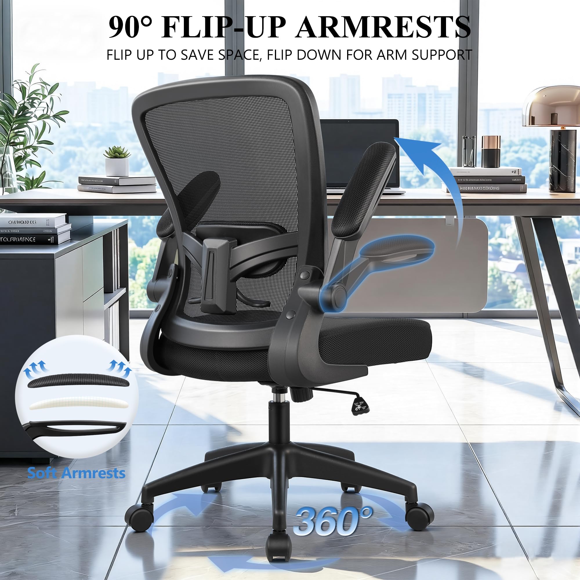Felixking ergonomiczny siatka krzeslo biurowe z Lumbar Support