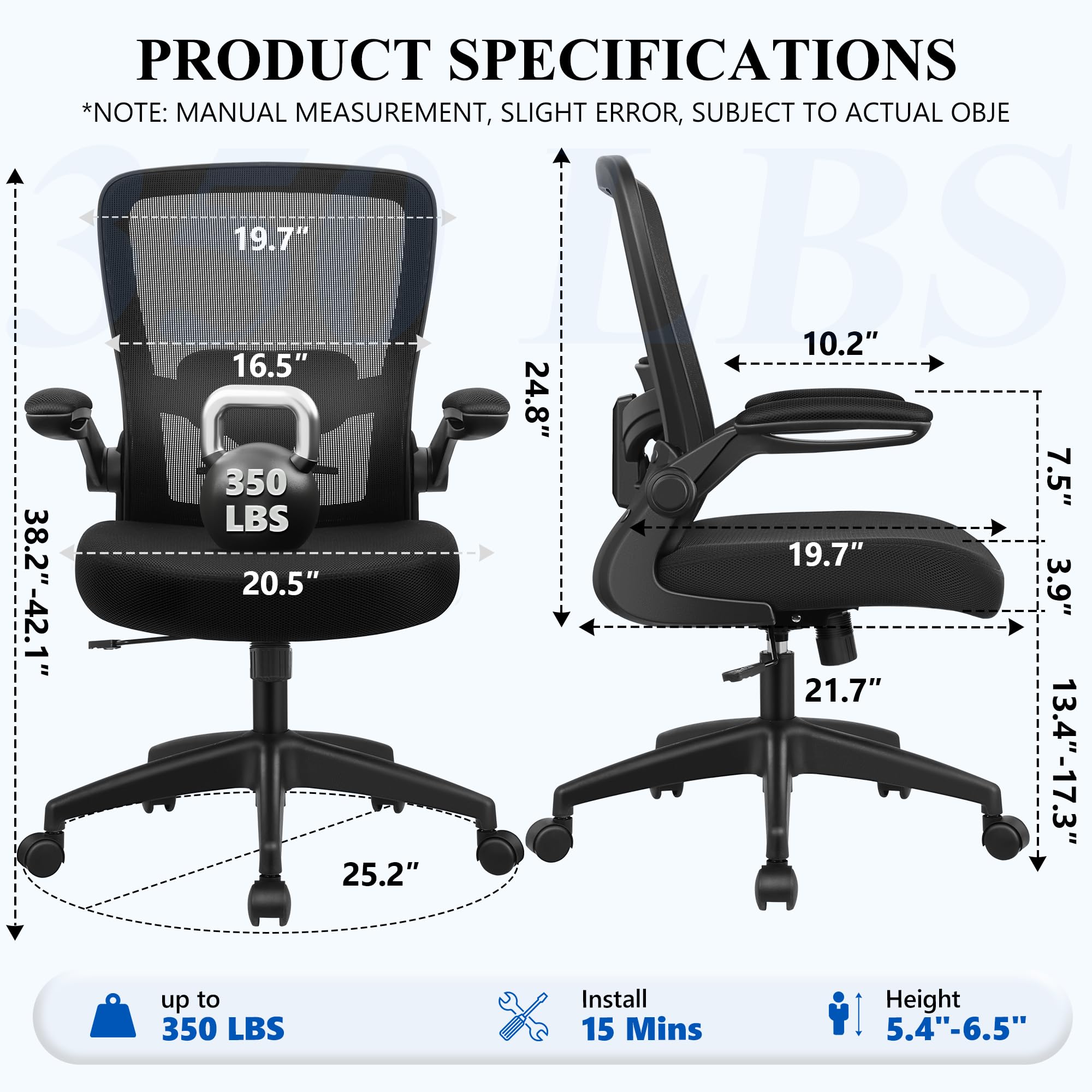 Felixking ergonomiczny siatka krzeslo biurowe z Lumbar Support