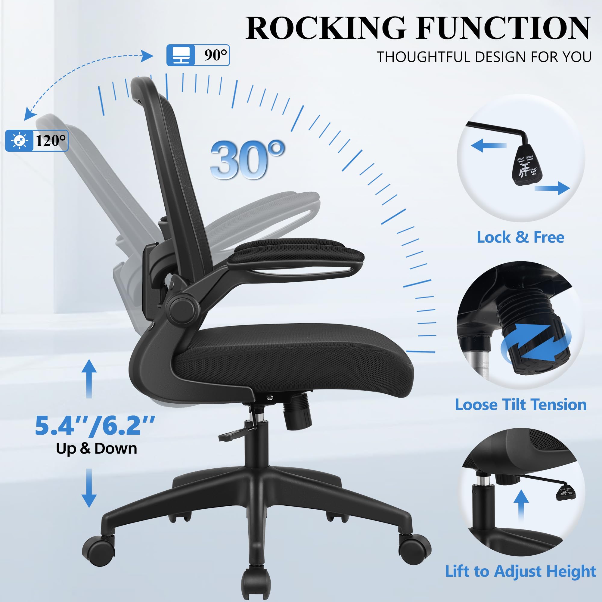 Felixking ergonomiczny siatka krzeslo biurowe z Lumbar Support