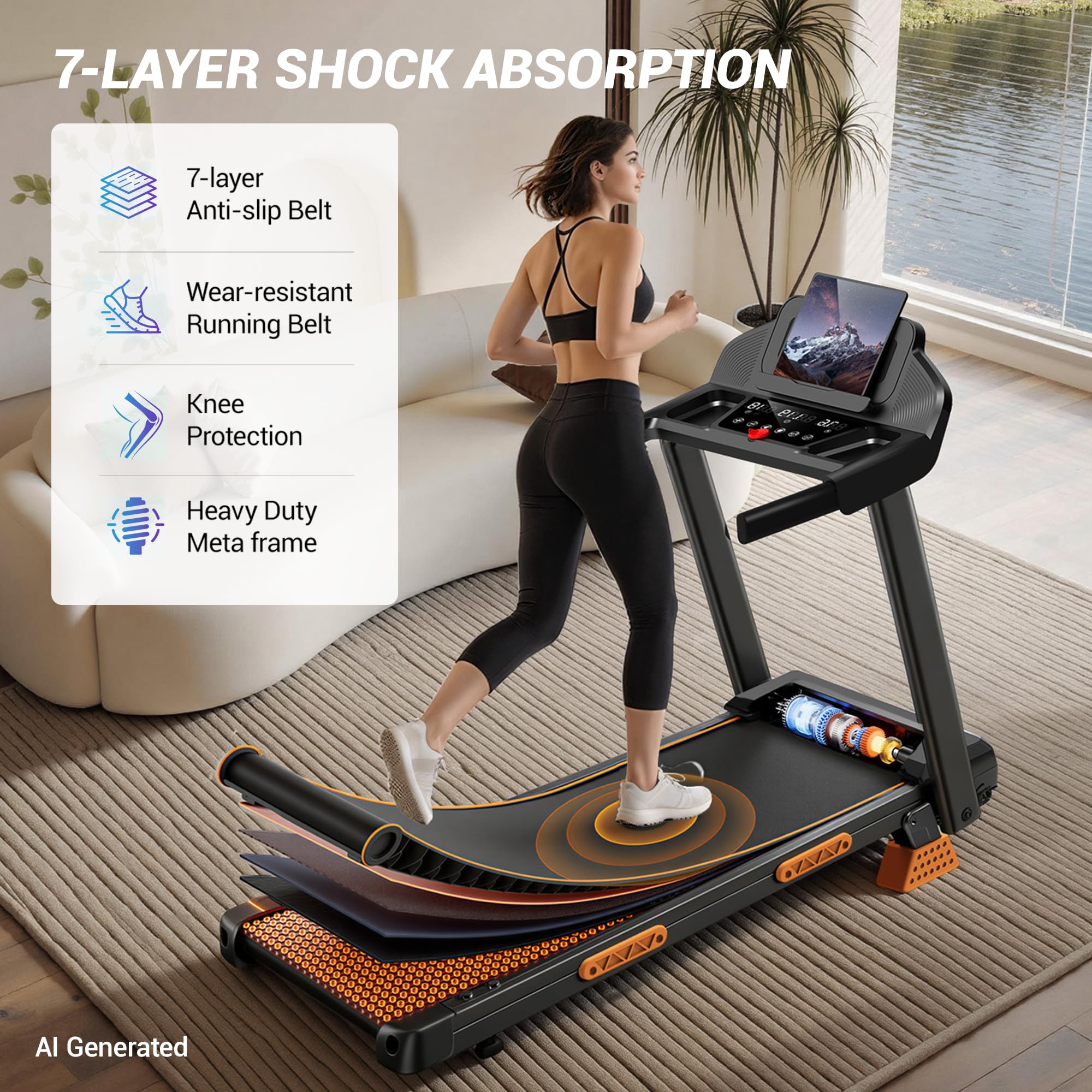 1787609921_Wyq3Nn27 Fitness 16% Incline składany do domowy bieżnia, 400LBS pojemność