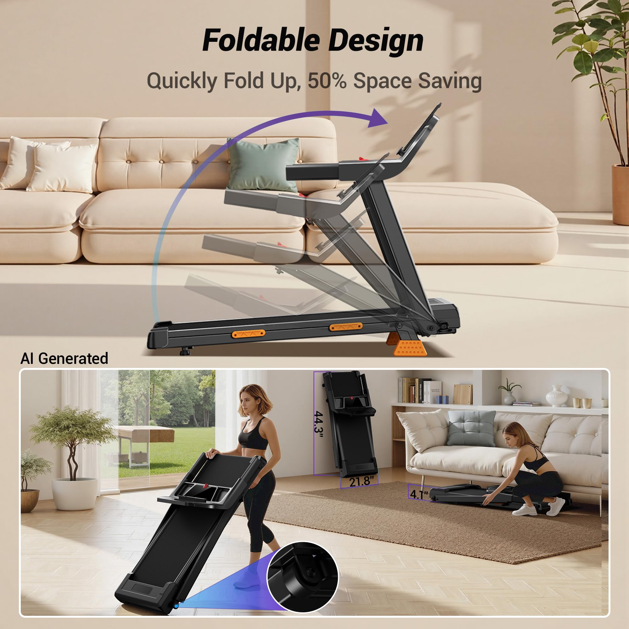 1787609930_8XbuHQkg Fitness 16% Incline składany do domowy bieżnia, 400LBS pojemność