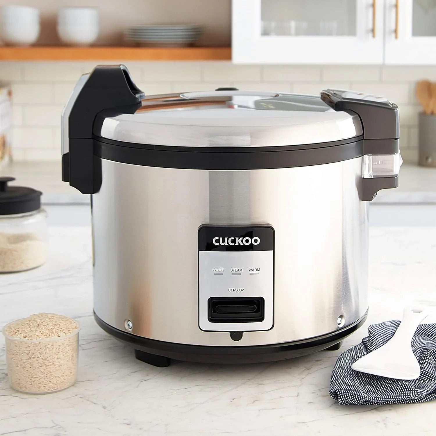 1787610016_KmOlxHro Rice Cooker - CR-3032 Commercial Large Capacity Electric, and Warmer with 30 Cup (Uncooked) and 60 Cup (Cooked) - Keep Warm Feature, Non Stick