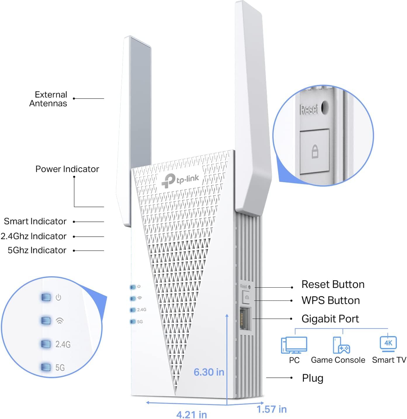 1787621701_cmj1Q5WM Kuchenka, AX3000 Wi-Fi 6, Extender, Dual-band Signal Booster