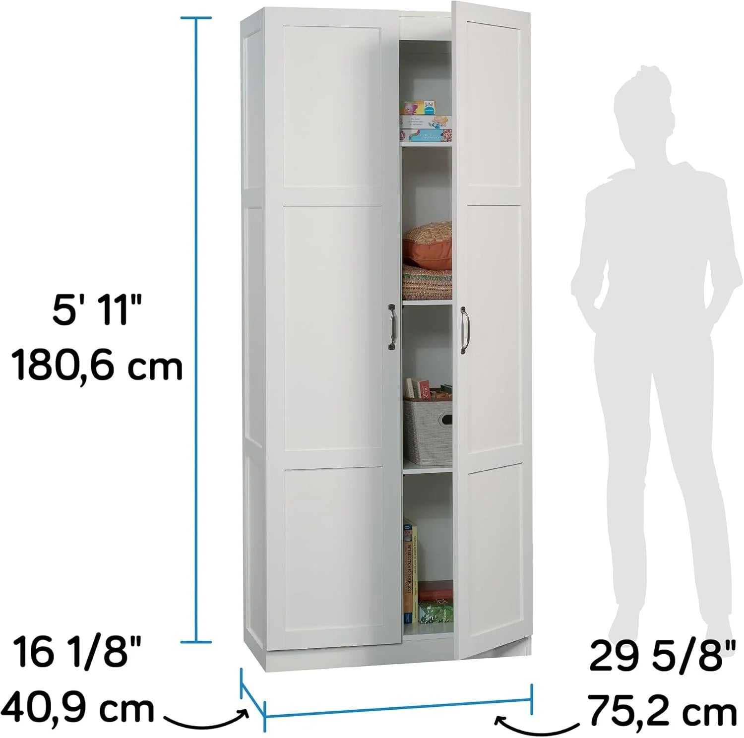 1787626032_ekeF7EEy Select magazynowy szafka, biały Finish Pantry Cabinets
