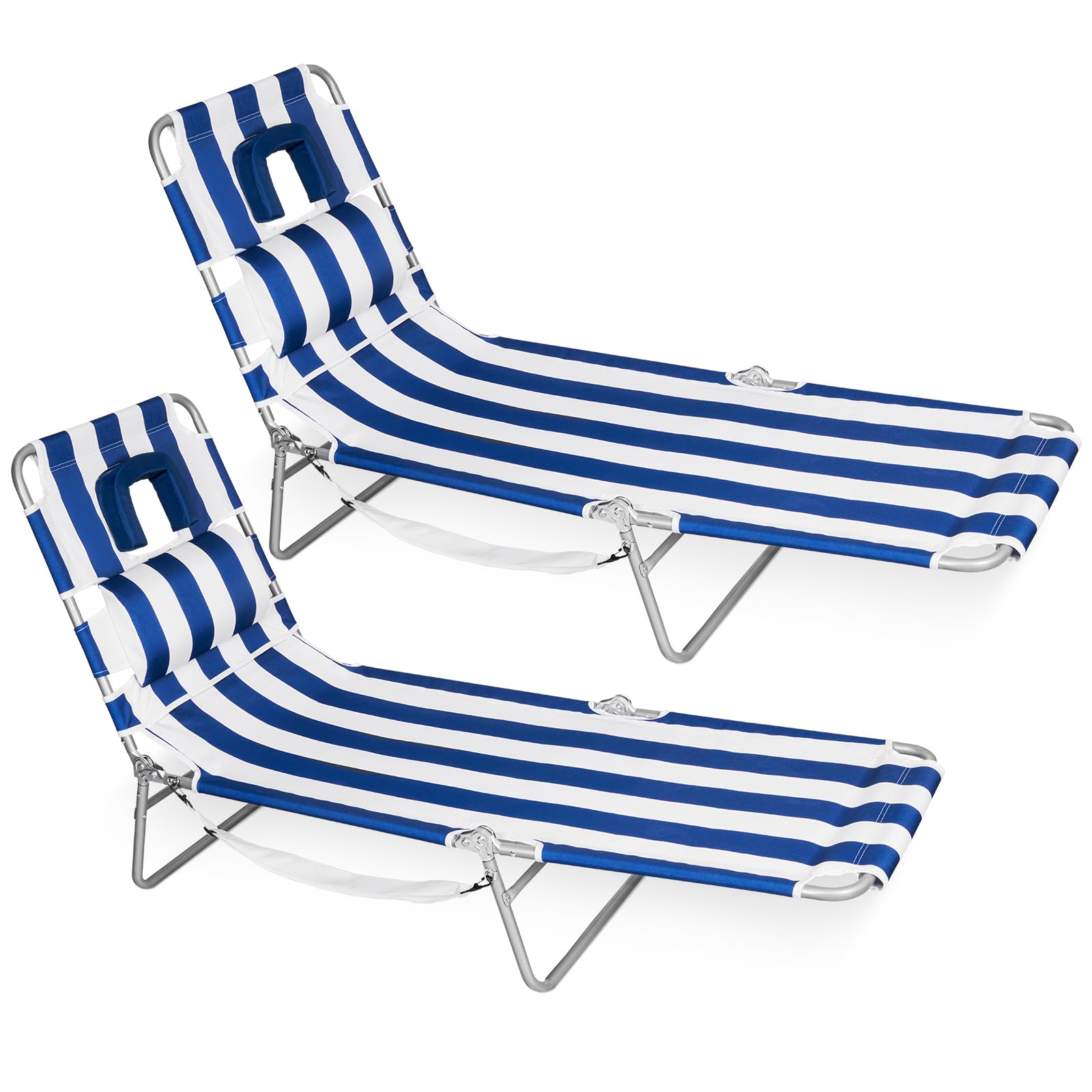 1787626784_Vc6E2vct Składany Tanning plazowy z Face Hole krzeslo, 2PK