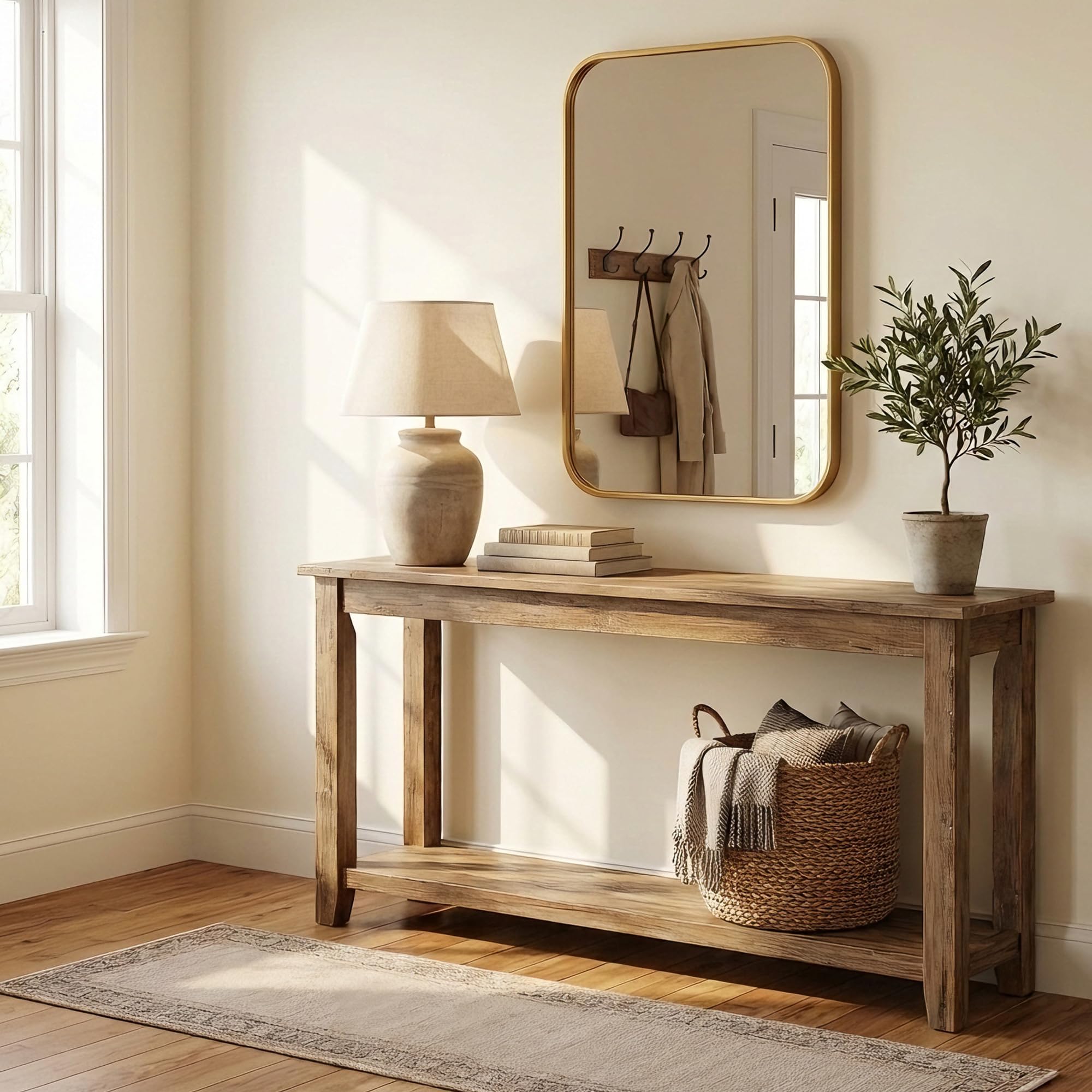 1787629262_UcMgNOLI Vanity, Antique złoty Rounded Rectangle łazienkowy, Mirrors