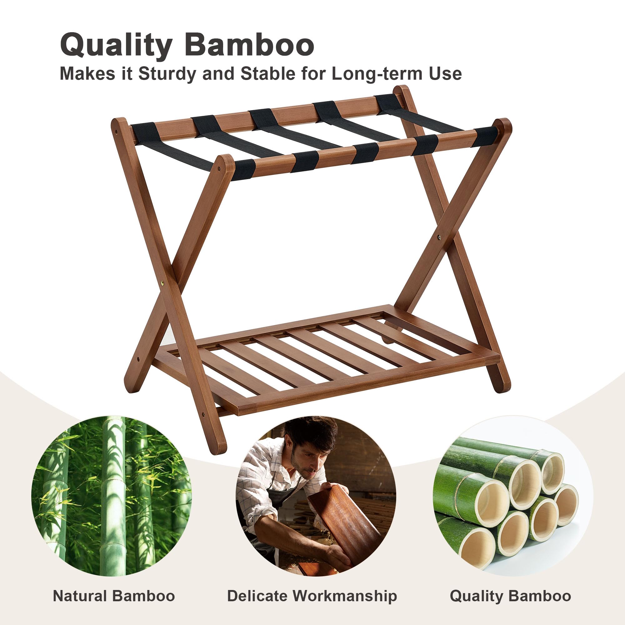 1787631519_TWMO2h3j Bagaz, Walnut Finish, Racks zestaw 2 z magazynowy półka
